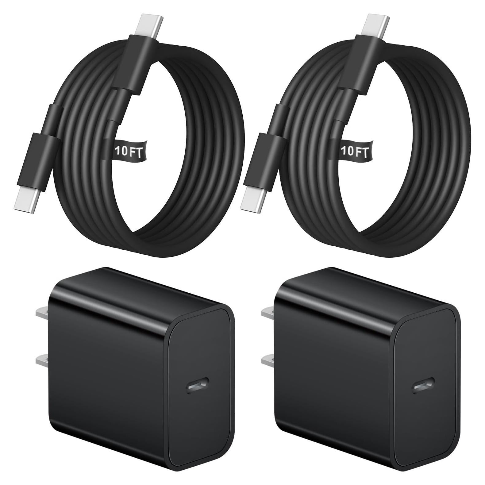 Cargador Rápido USB C 20W + Cable 3m para iPhone 16/15