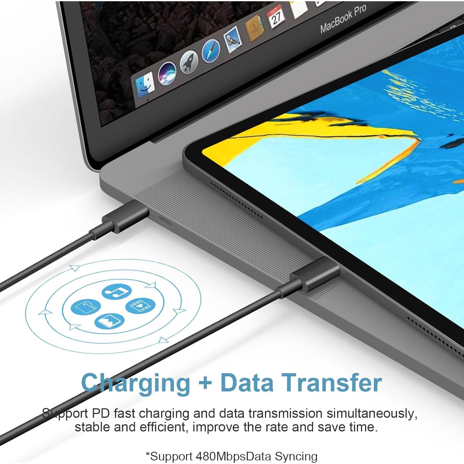 Cargador Rápido USB C 20W + Cable 3m para iPhone 16/15