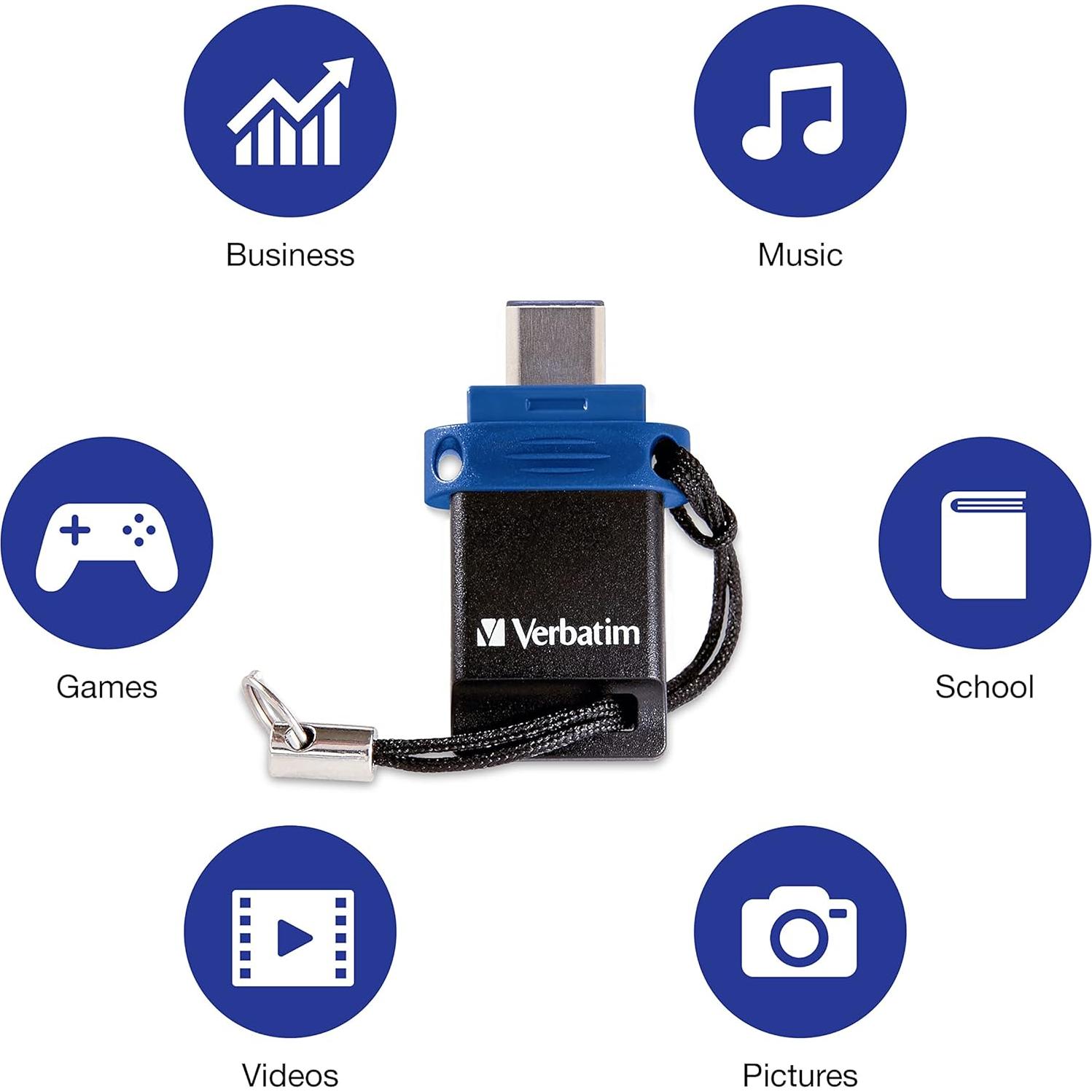 Pendrive Verbatim 16GB Store 'n' Go Dual USB-C 3.2