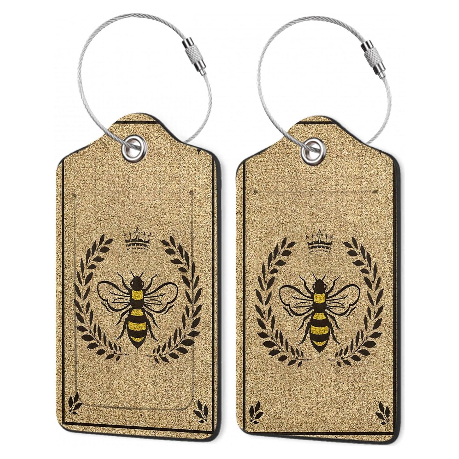Etiquetas de Equipaje Gearsly Reina Abeja 2 Pcs con Privacidad