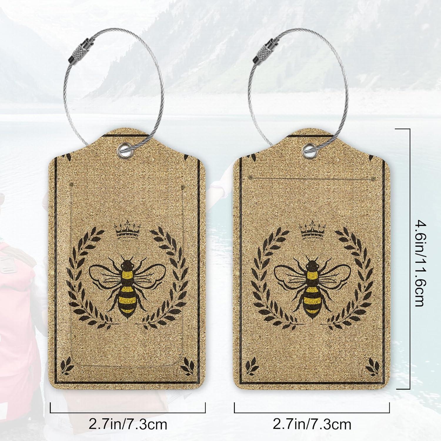 Etiquetas de Equipaje Gearsly Reina Abeja 2 Pcs con Privacidad