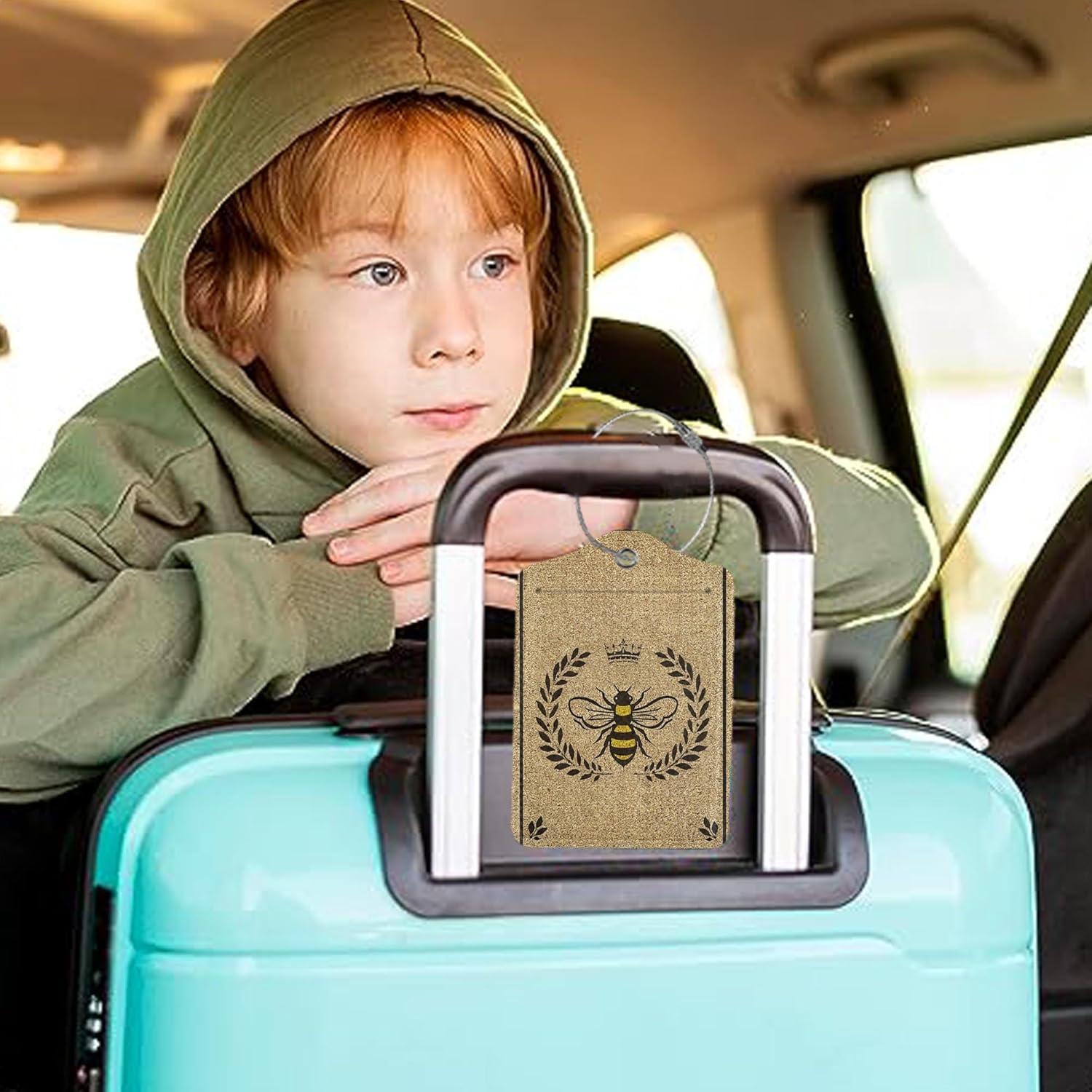 Etiquetas de Equipaje Gearsly Reina Abeja 2 Pcs con Privacidad