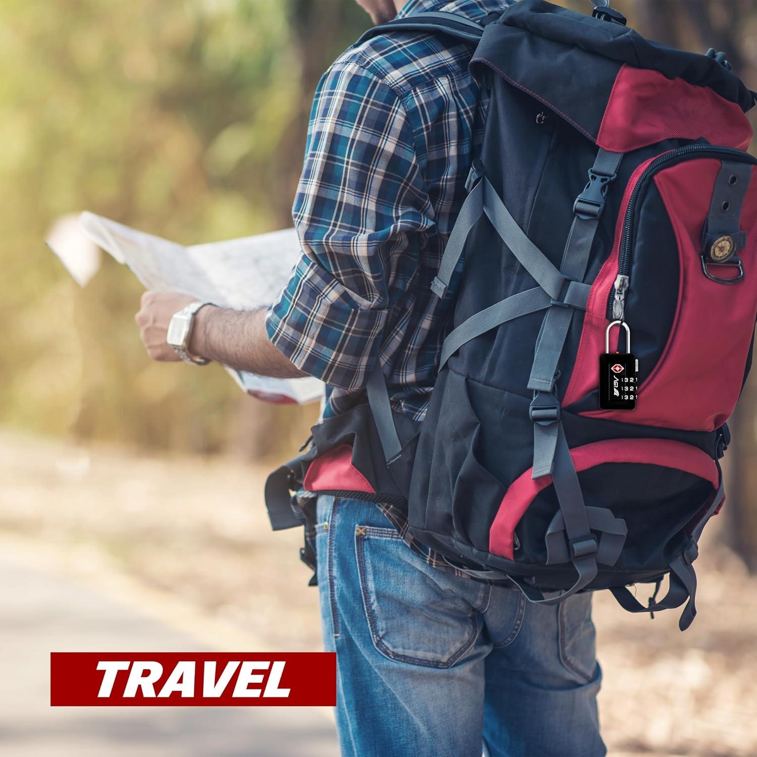 Candado de Combinación TSA BV Negro - 2 Paquete, 130g