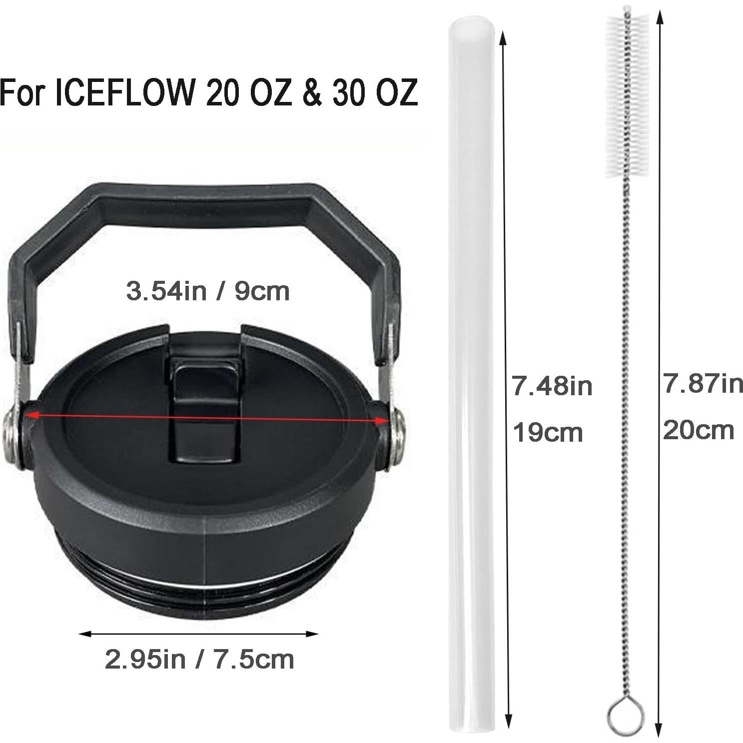 Tapa de Repuesto ISEMRO para Vaso IceFlow 20oz y 30oz Negro