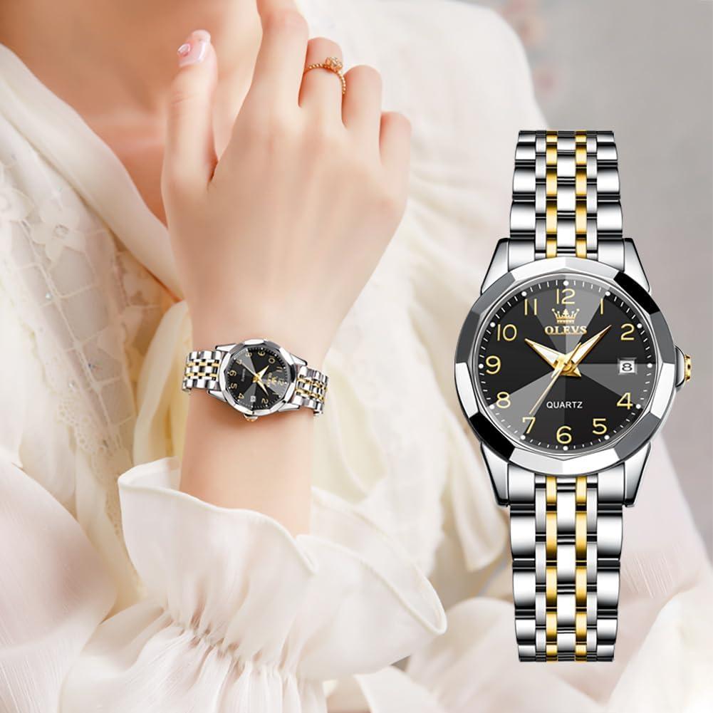 Reloj OLEVS para Mujeres Clásico Acero Inoxidable Luminiscente