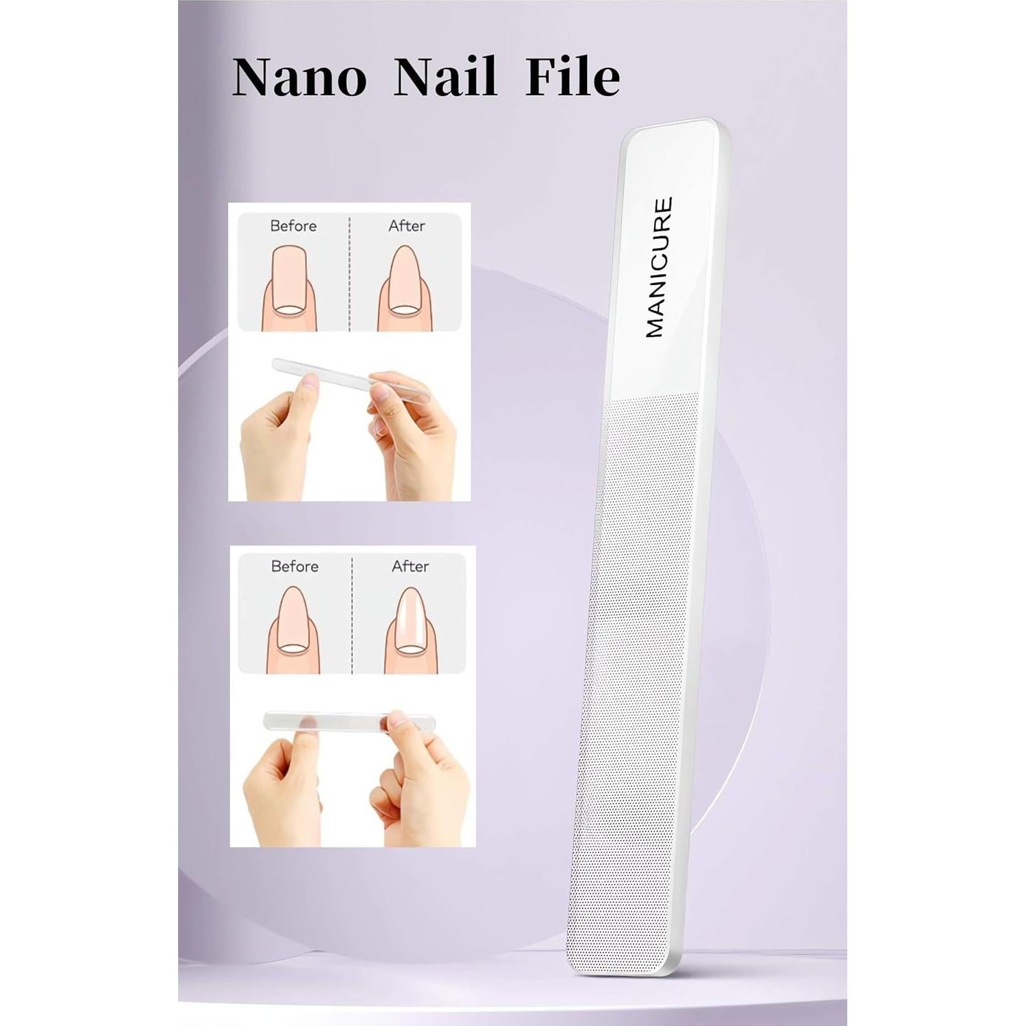 Juego de Manicura 7 Piezas NEMIBAD Acero Inoxidable Verde