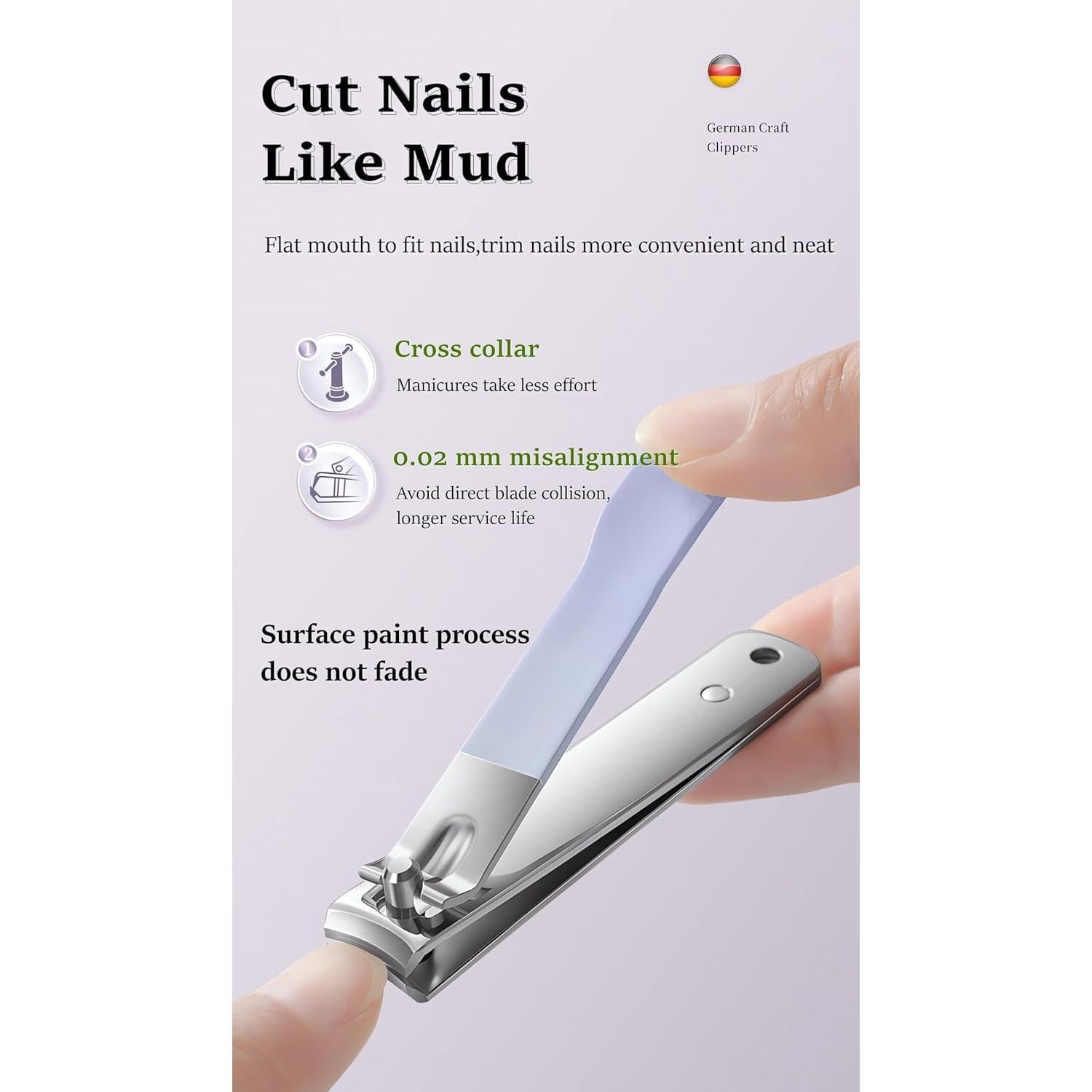 Juego de Manicura 7 Piezas NEMIBAD Acero Inoxidable Verde