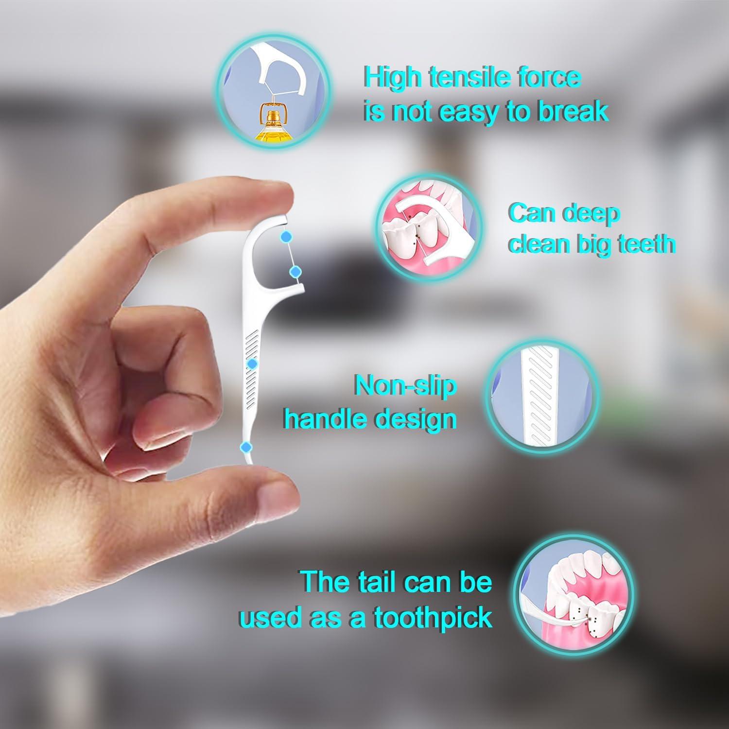 Dispensador de Hilo Dental Holy Rose - 88 Palillos Reutilizables