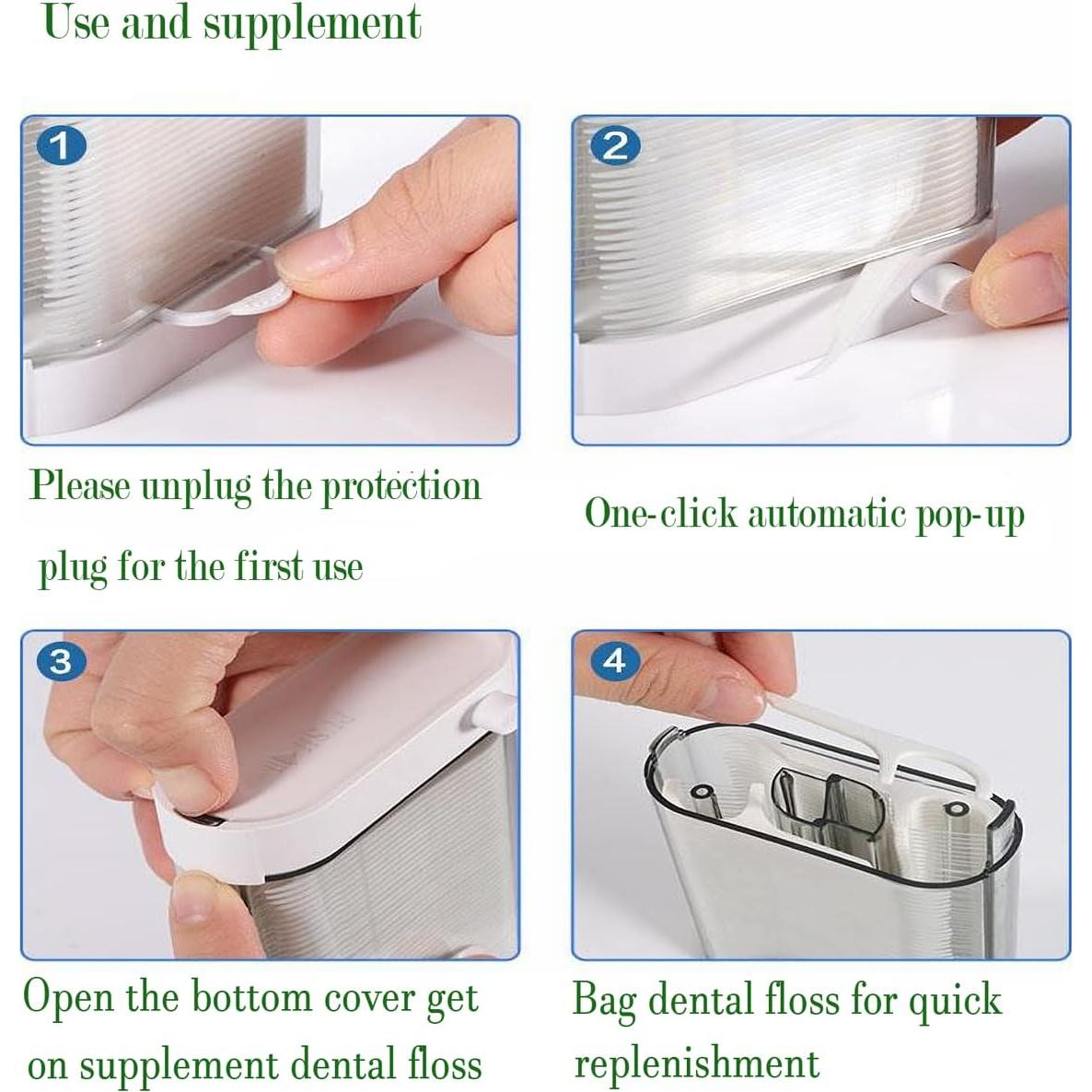 Dispensador de Hilo Dental Holy Rose - 88 Palillos Reutilizables