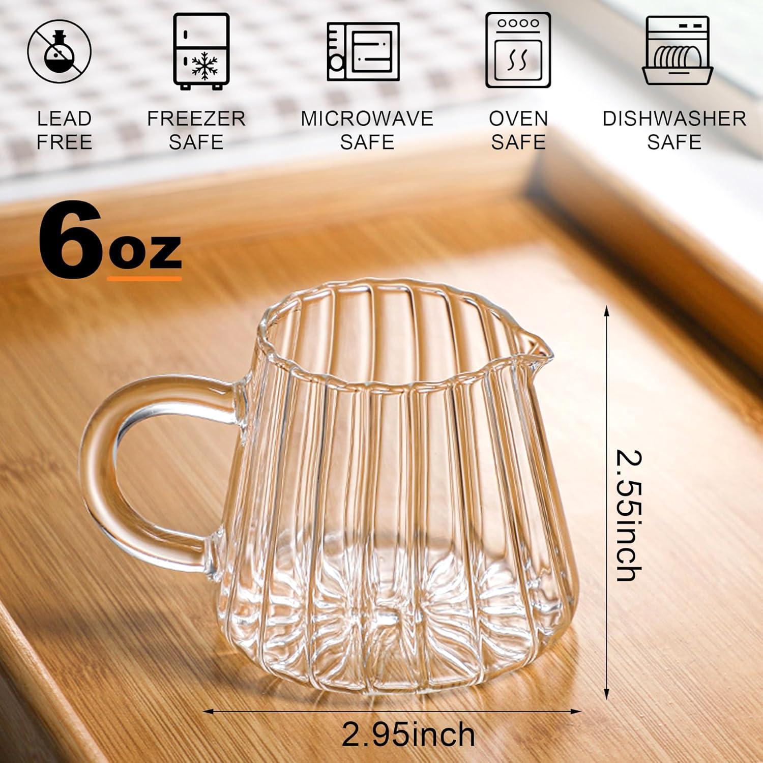 Juego de 2 Jarras de Crema de Vidrio Loscarol 177 ml