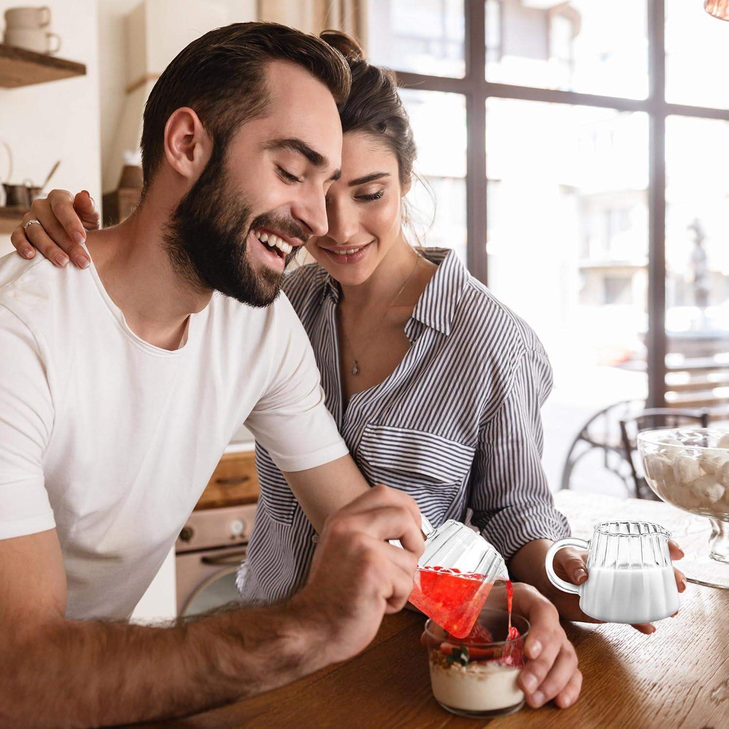 Juego de 2 Jarras de Crema de Vidrio Loscarol 177 ml