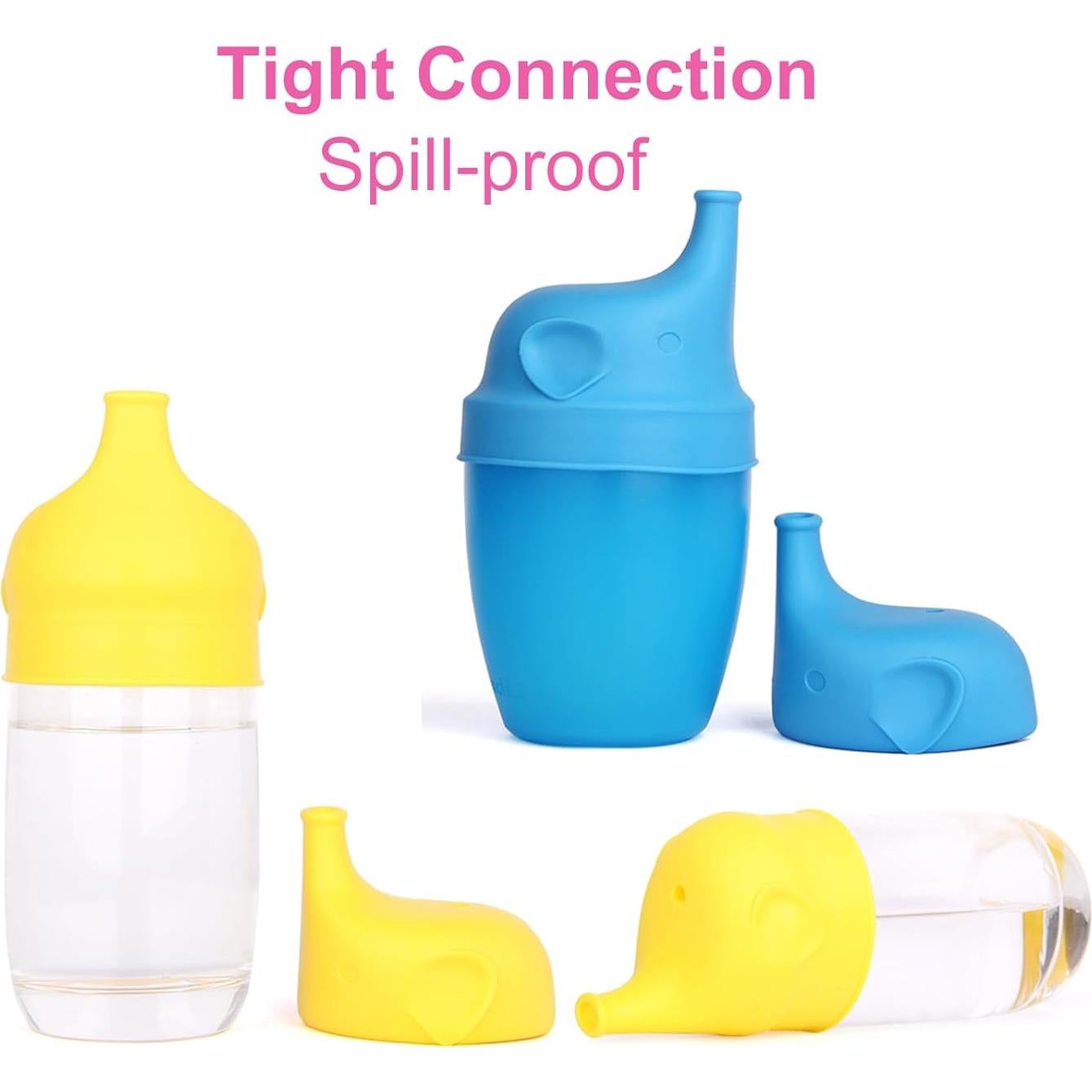 Tapas de Vaso de Silicona TOUGS - Paquete de 5, a Prueba de Derrames