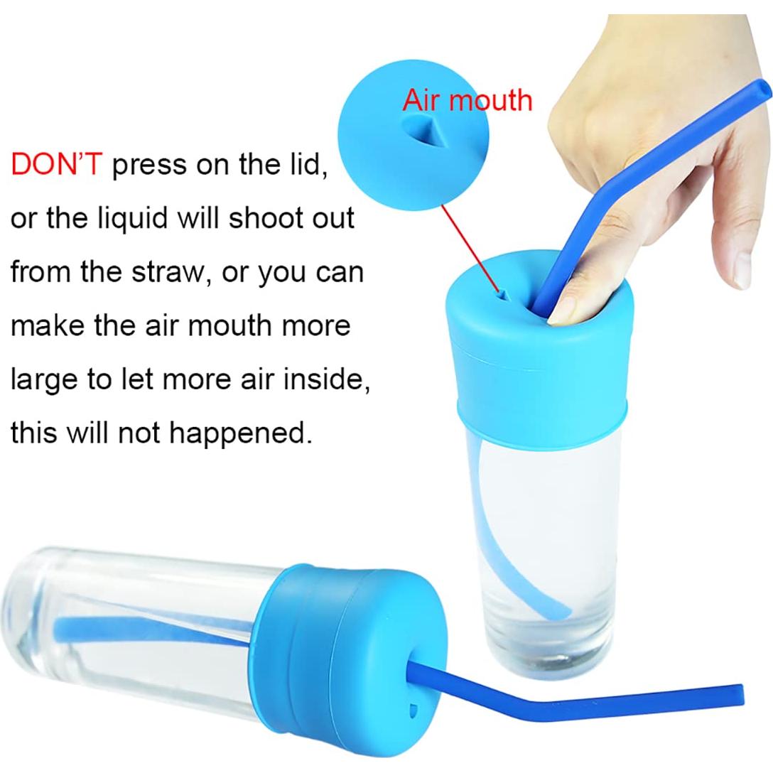 Tapas de Vaso de Silicona TOUGS - Paquete de 5, a Prueba de Derrames