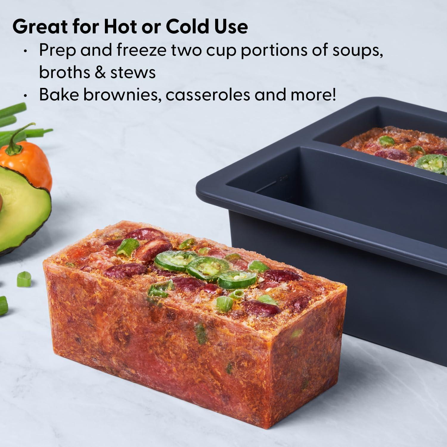 Bandeja de Congelador Silicona W&P Cup Cubes 2 Tazas Carbón