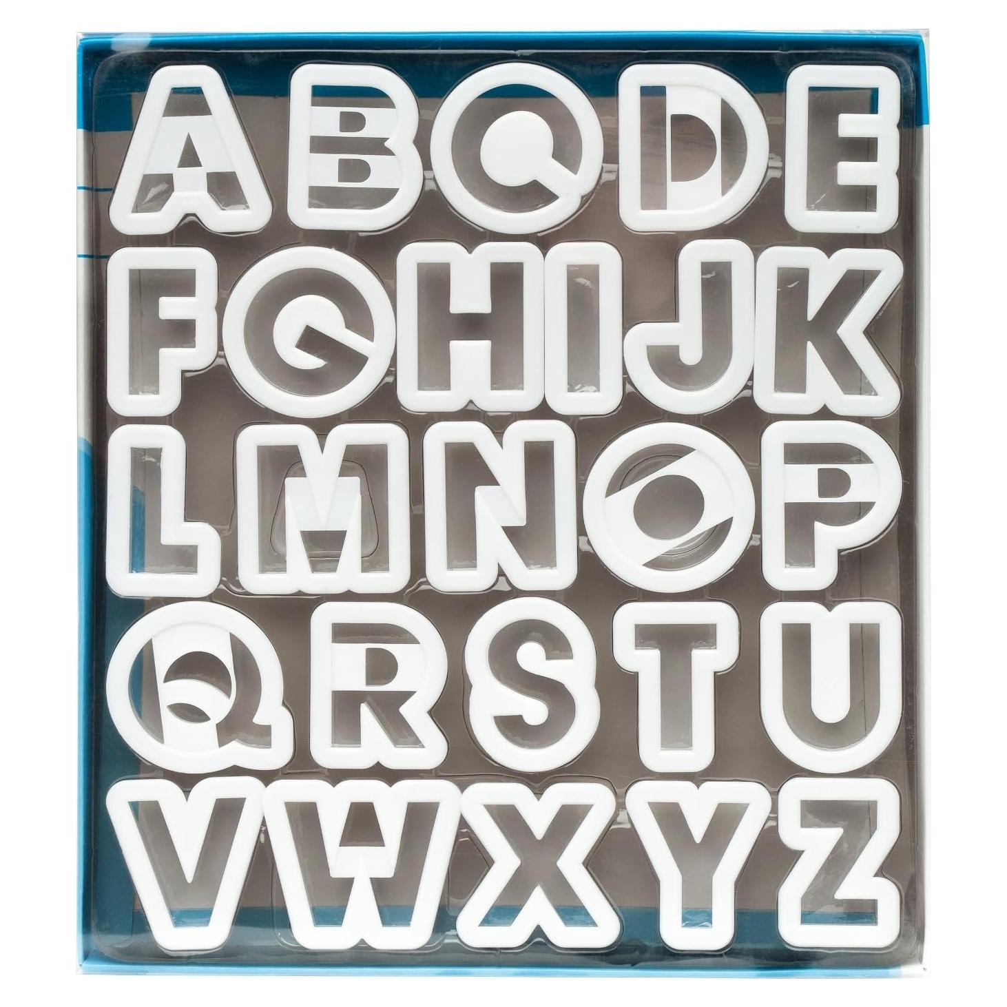 Juego de Cortadores de Galletas Letras Ateco 5.08 cm Blanco