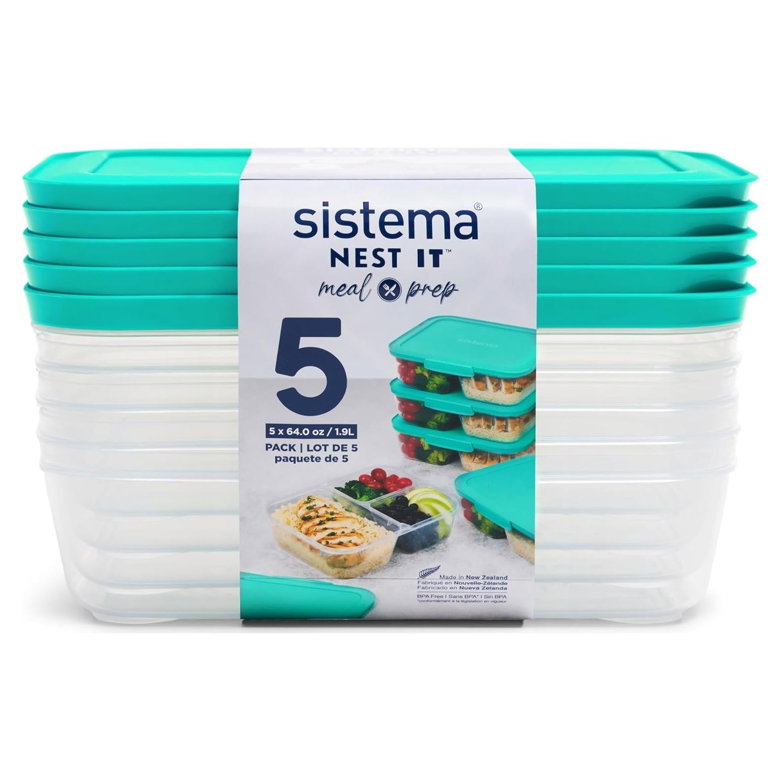 Contenedores de Almacenamiento de Comida Sistema Nest It 8 Tazas 5 Pzas
