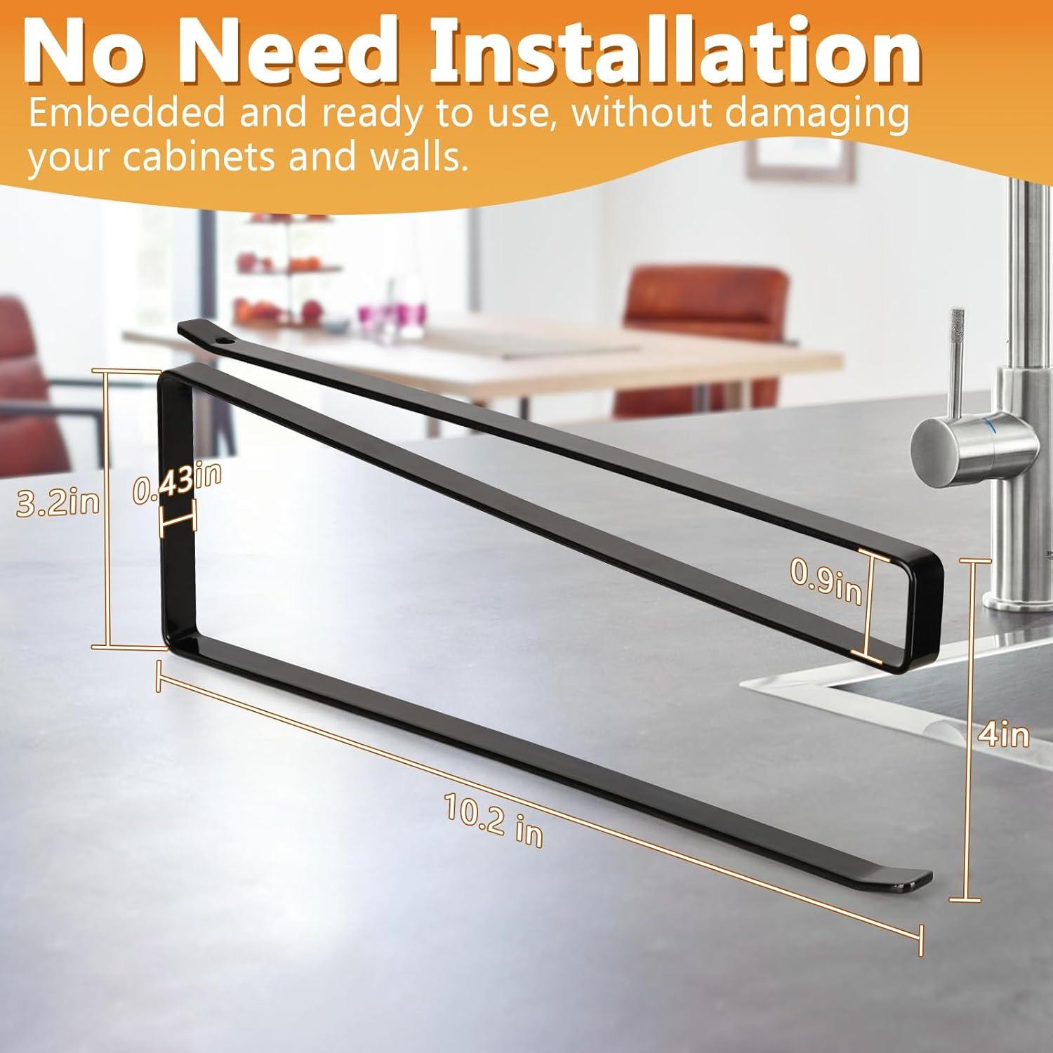 Organizador de Tapas de Tazas Lucasden - Soporte Bajo Gabinete Negro