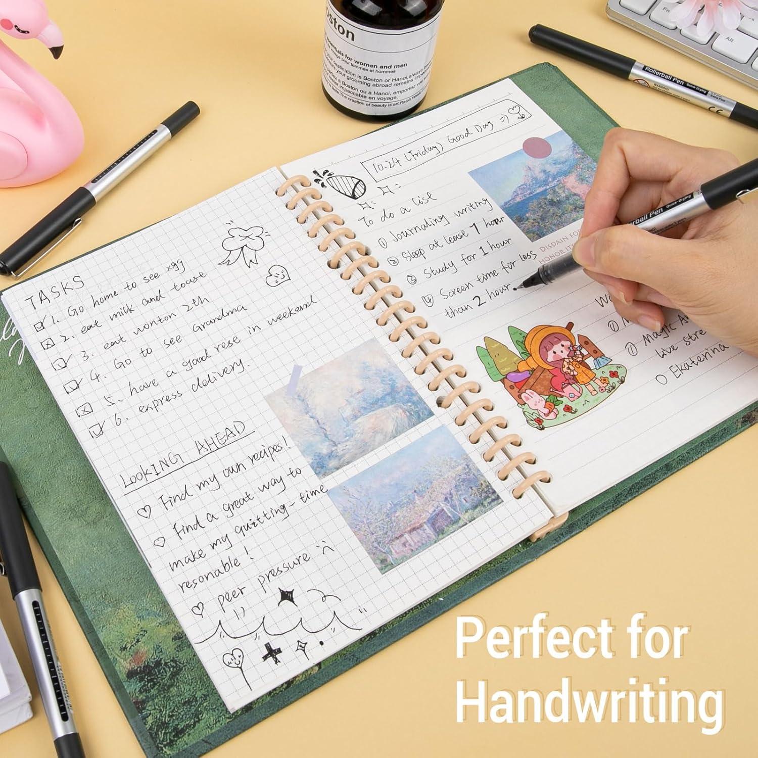 Bolígrafos Rollerball JOBONUS 16 Pack 0.5mm Tinta Negra