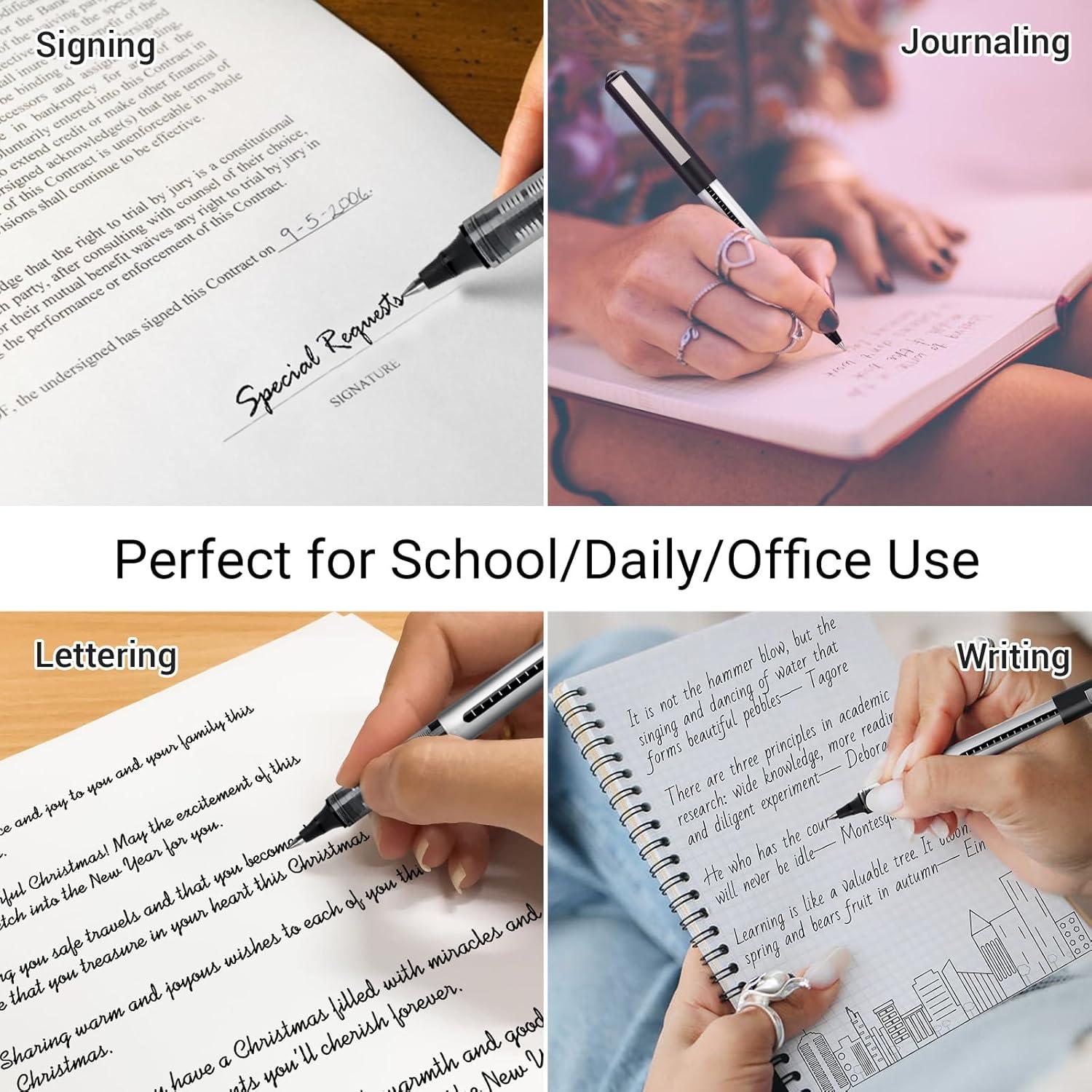 Bolígrafos Rollerball JOBONUS 16 Pack 0.5mm Tinta Negra