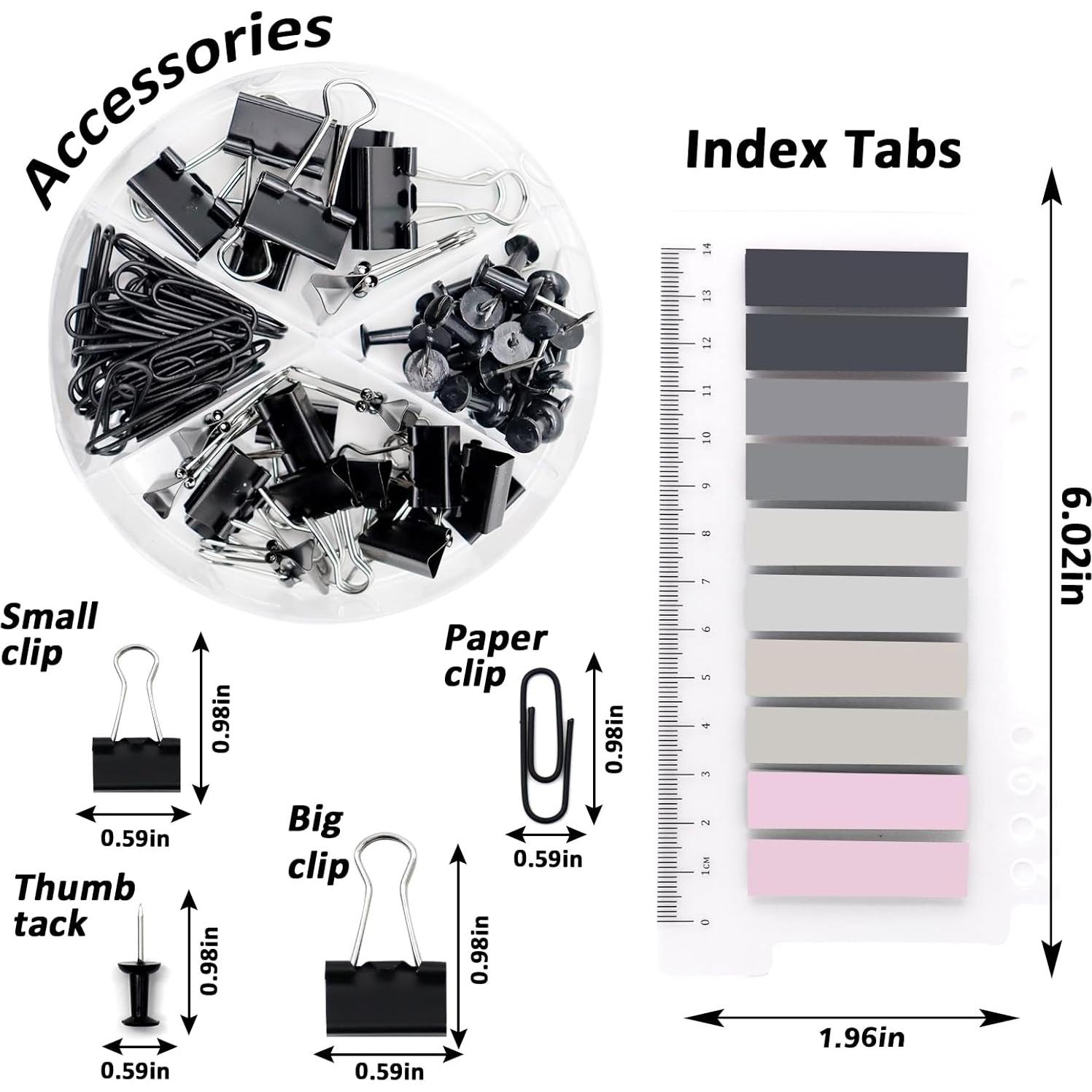 Conjunto de Suministros de Oficina UPIHO Negro - Grapadora, Dispensador y Más