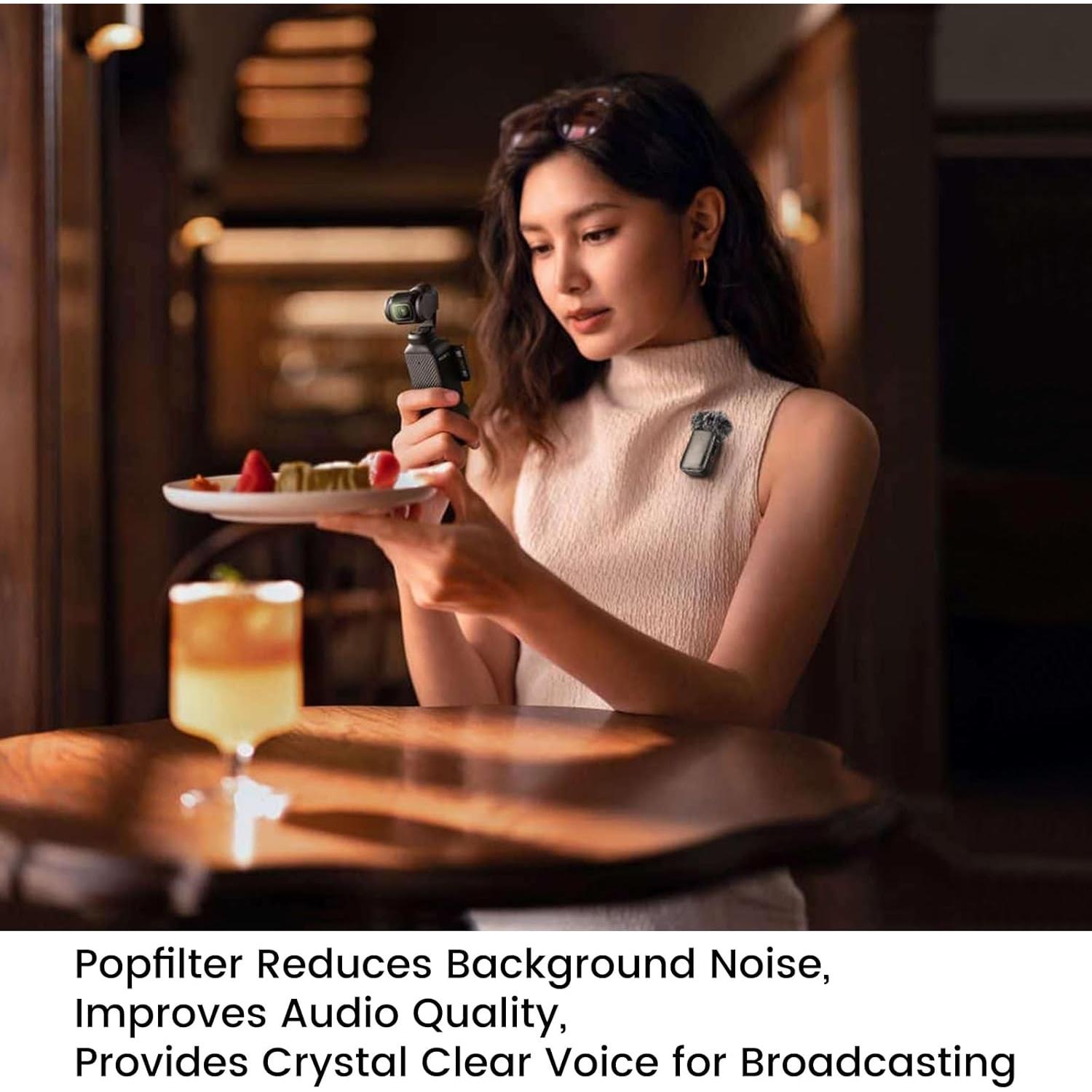 Pantalla de viento para micrófono DJI Mic 2 y OSMO Pocket 3 - Gris