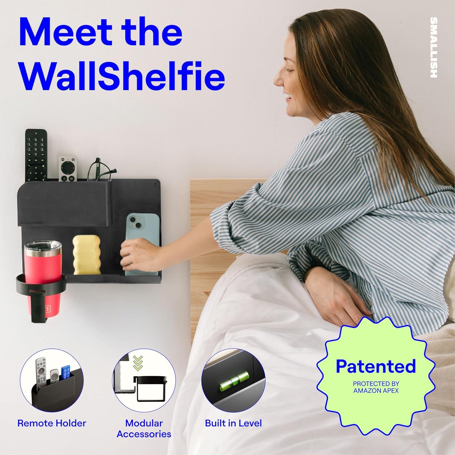Organizador de Pared Smallish WallShelfie Negro - Estante Flotante