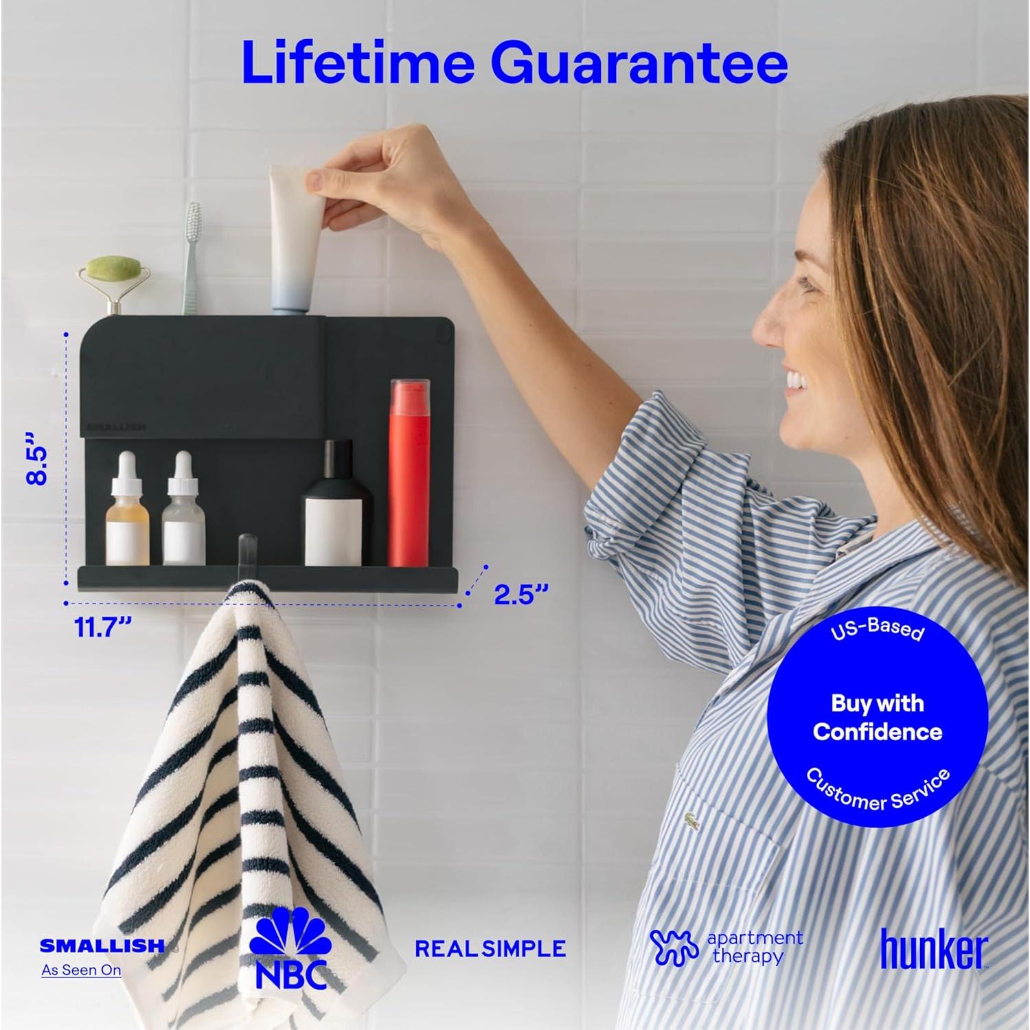 Organizador de Pared Smallish WallShelfie Negro - Estante Flotante