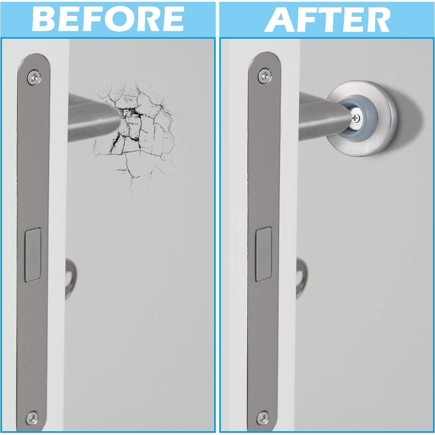 Tope de puerta cóncavo Hotop de acero inoxidable - 2 piezas