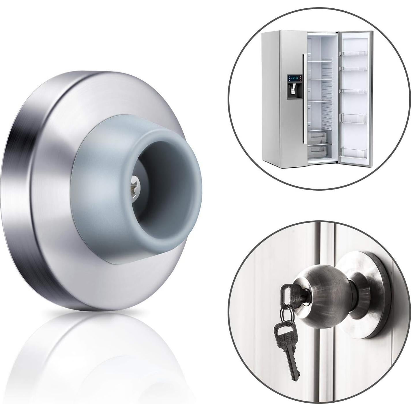 Tope de puerta cóncavo Hotop de acero inoxidable - 2 piezas