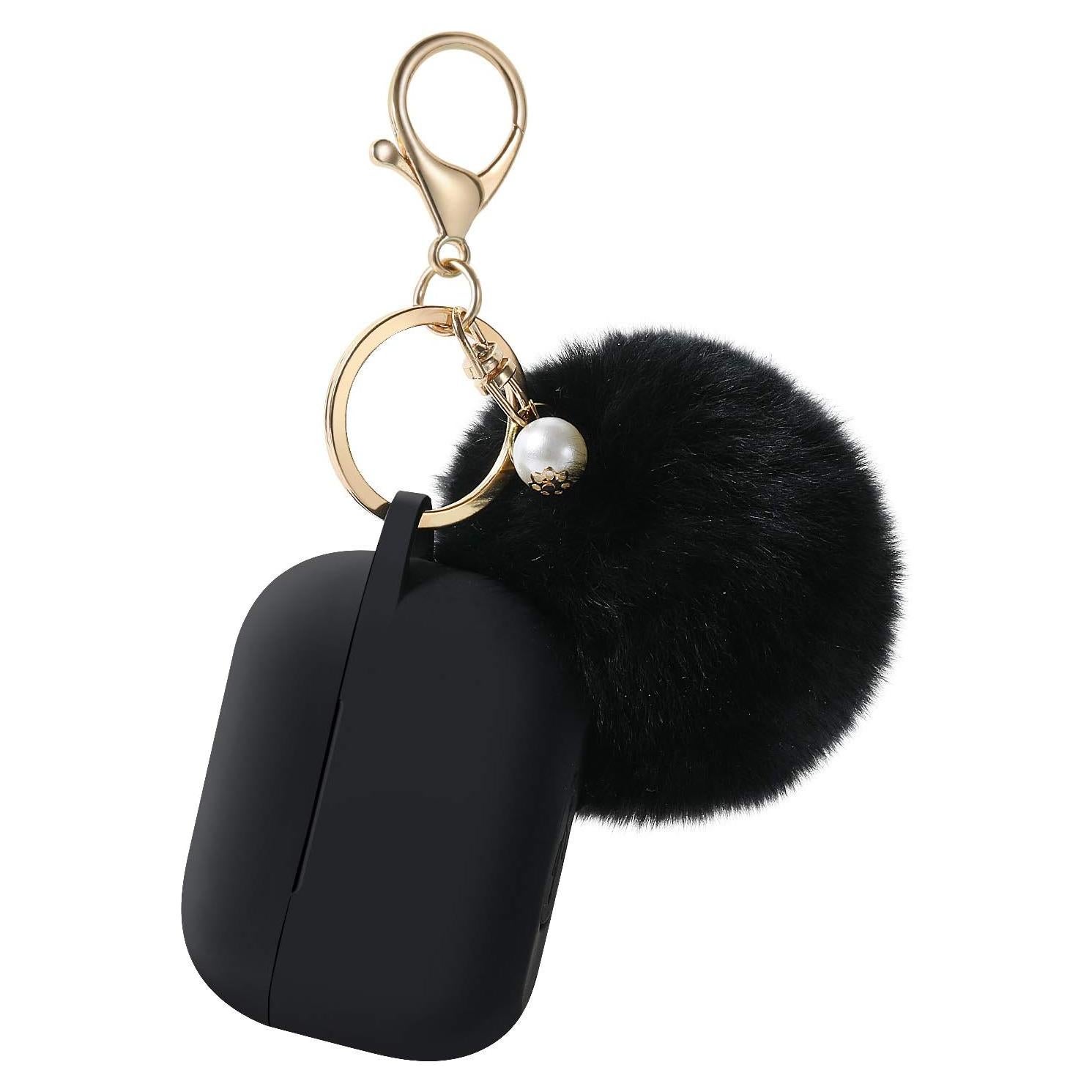 Funda Protectora Silicona AirPods Pro 2019 con Llavero Pom Pom