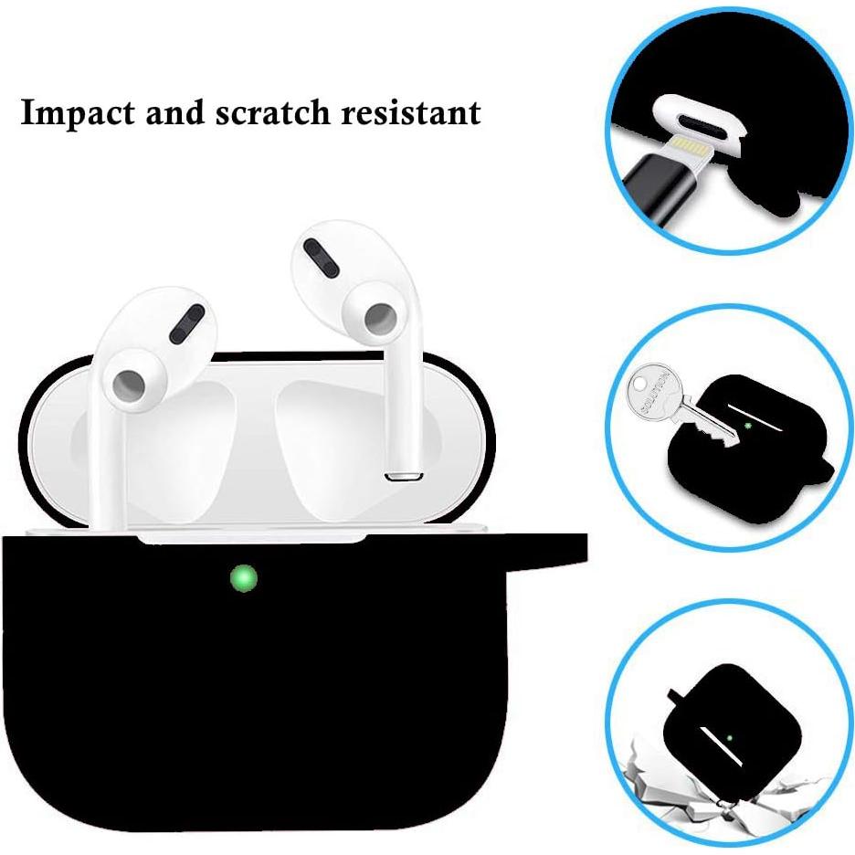 Funda Protectora Silicona AirPods Pro 2019 con Llavero Pom Pom