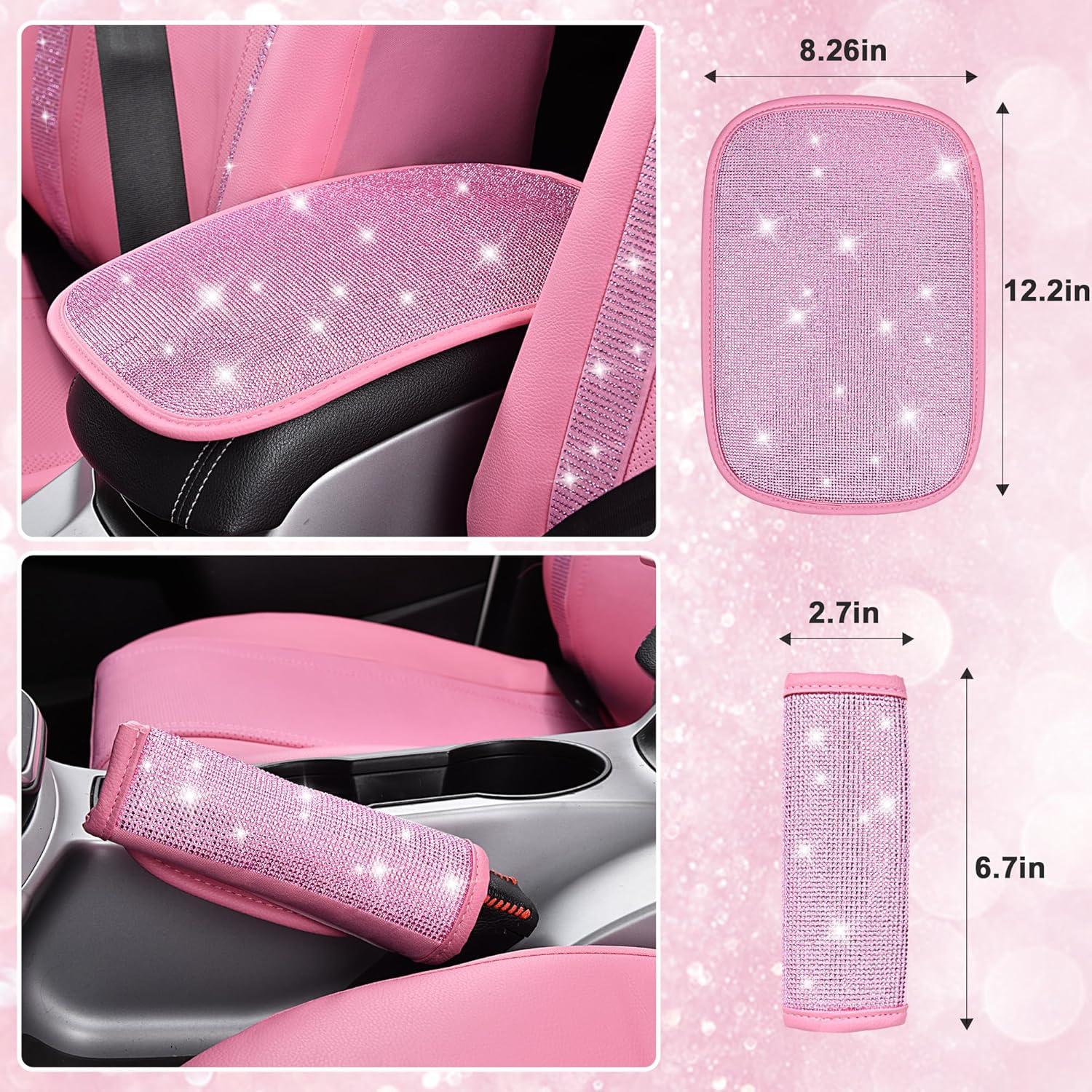 Juego de Accesorios para Auto CAR PASS Rosa 22 Pcs Brillantes