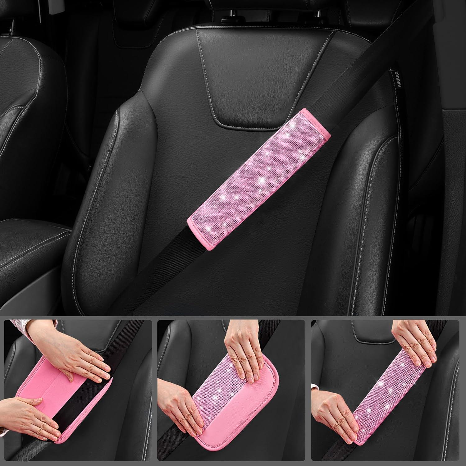 Juego de Accesorios para Auto CAR PASS Rosa 22 Pcs Brillantes