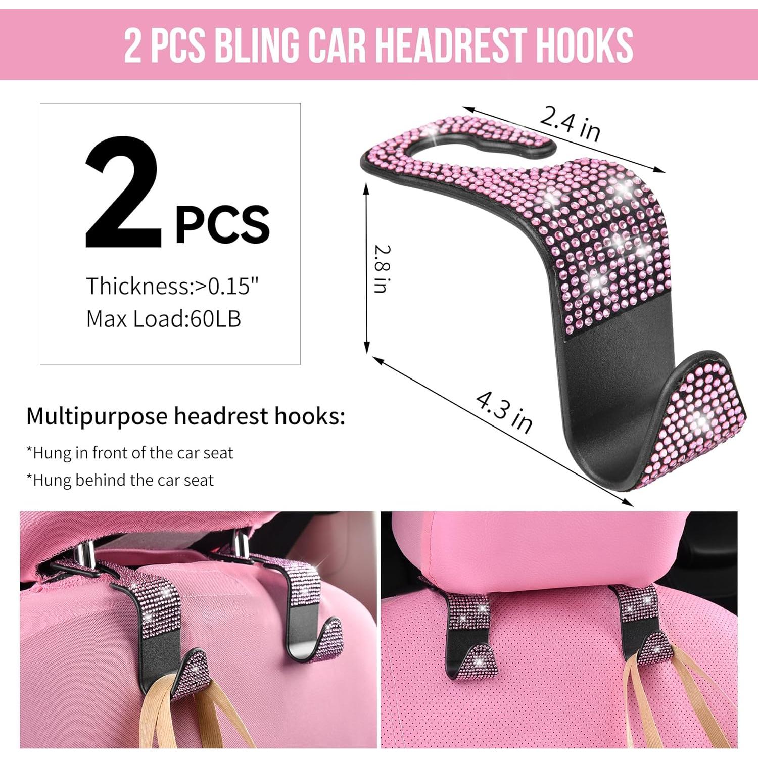 Juego de Accesorios para Auto CAR PASS Rosa 22 Pcs Brillantes