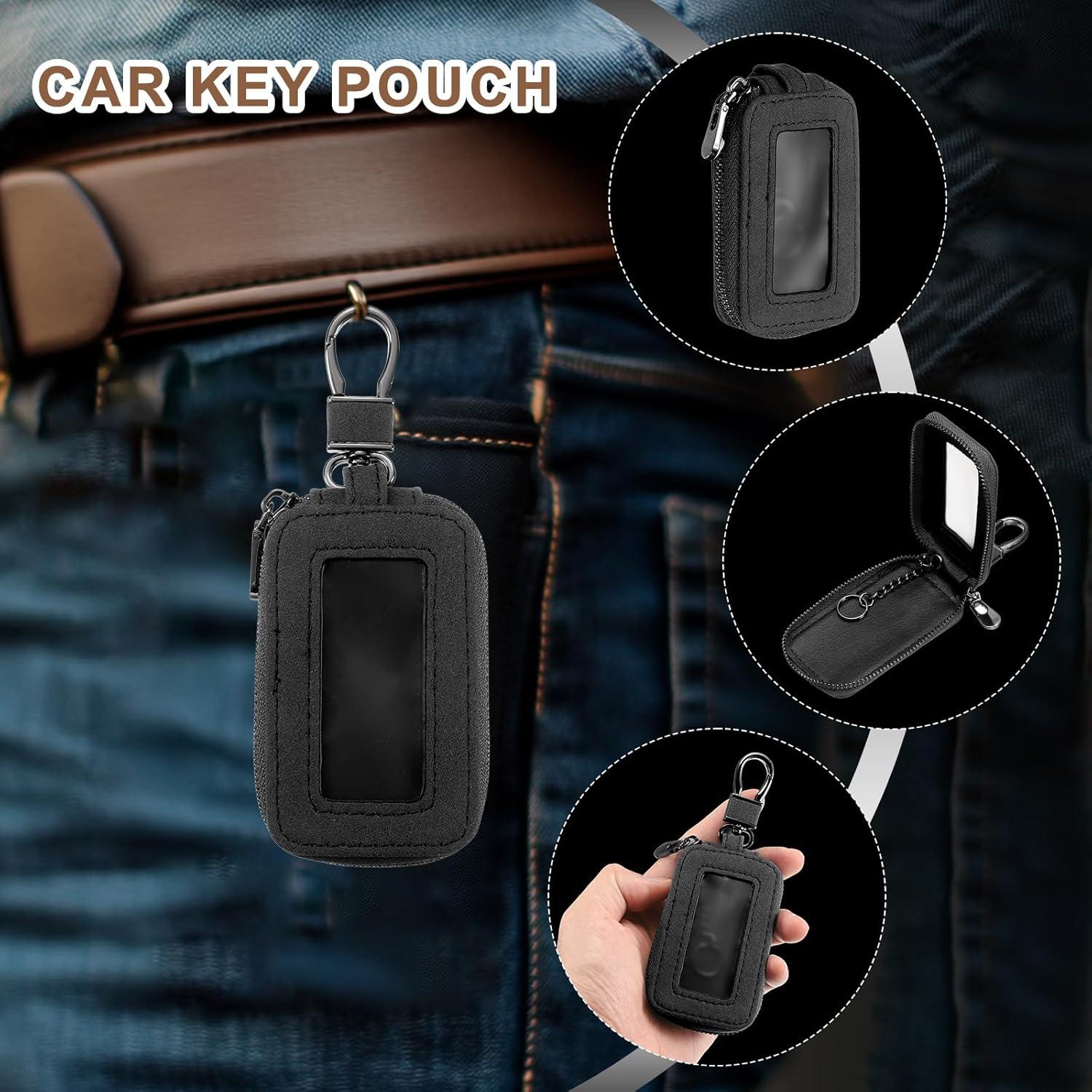 Funda de Llave de Coche HARFINGTON Cuero Negro Universal