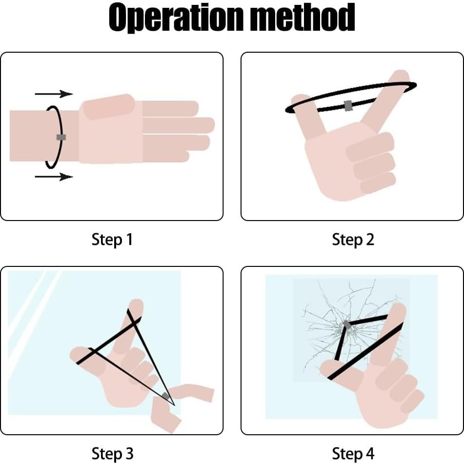 MiOYOOW Pulsera Rompe Ventanas de Emergencia para Automóviles