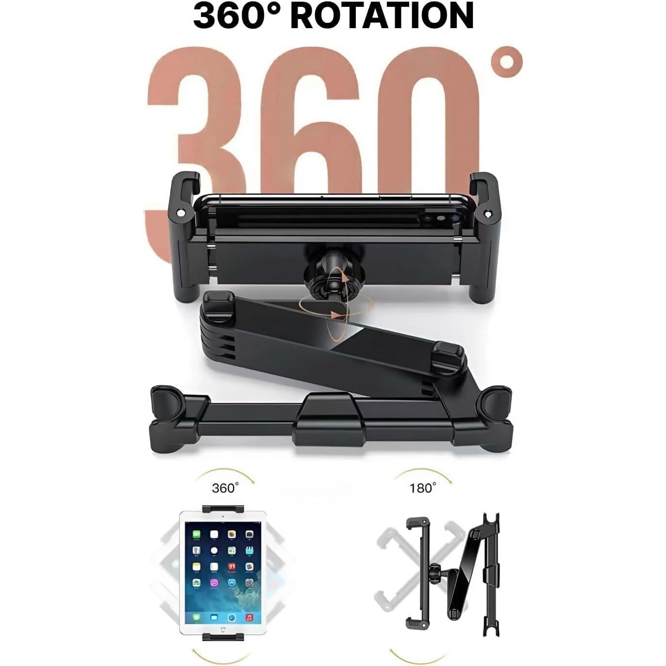 Soporte de Tablet para Reposacabezas de Coche Owleys - Ajustable y Universal