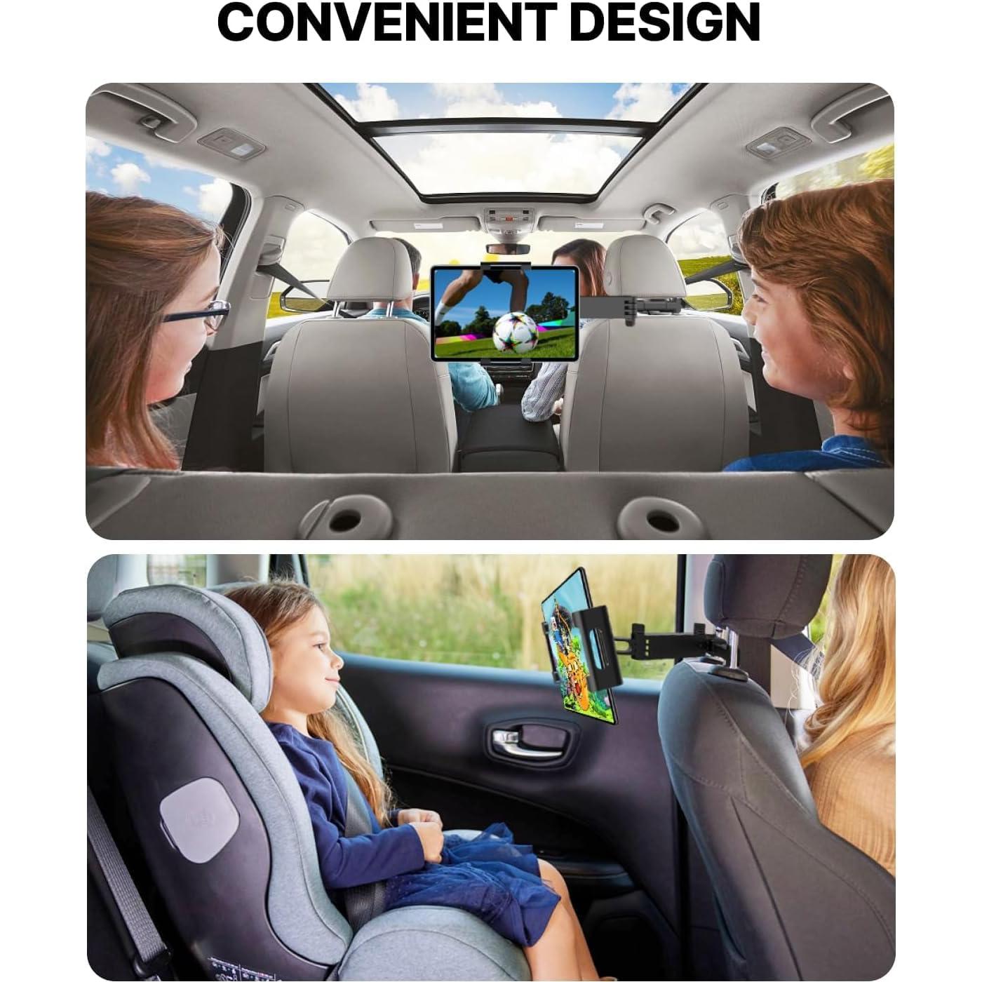 Soporte de Tablet para Reposacabezas de Coche Owleys - Ajustable y Universal