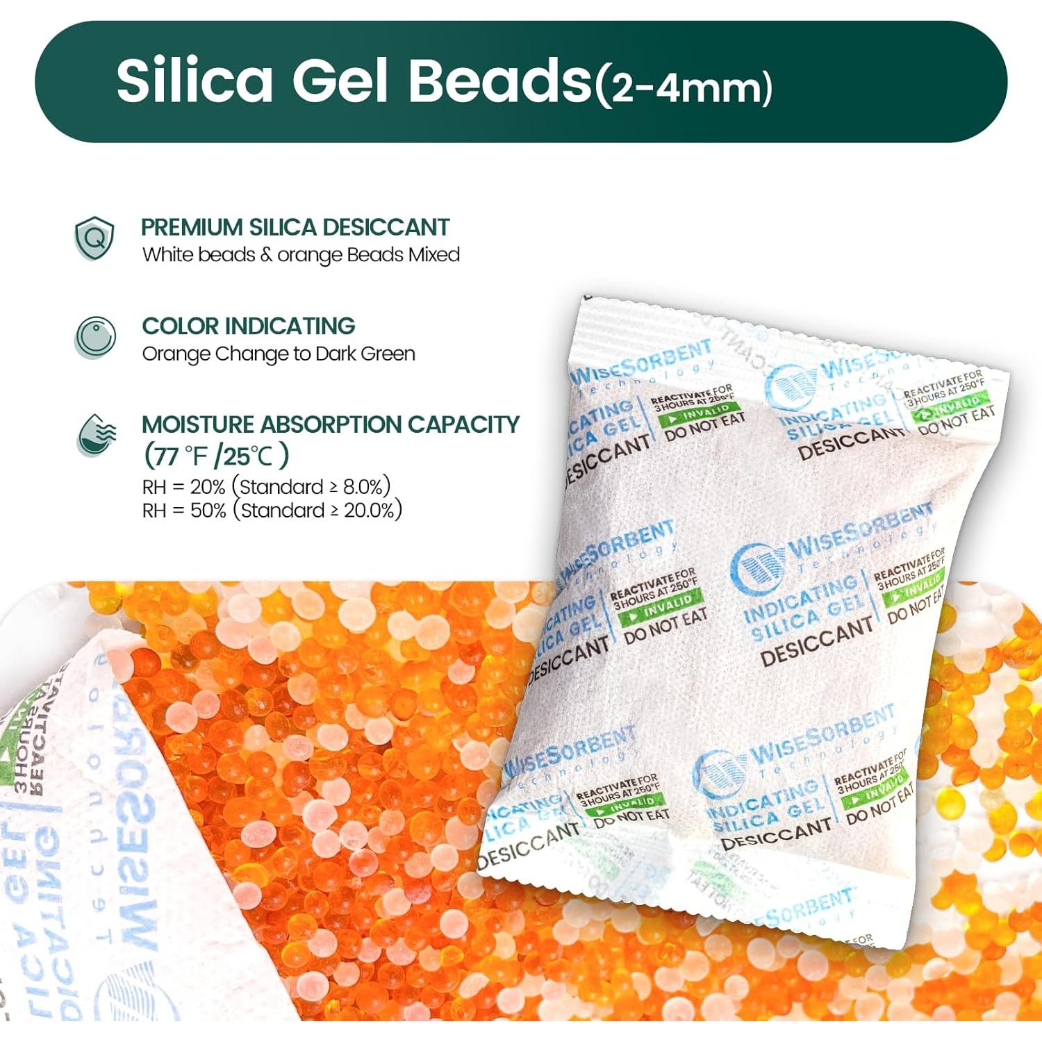 12 Paquetes de Gel de Sílice 100g Recargables Wisesorbent