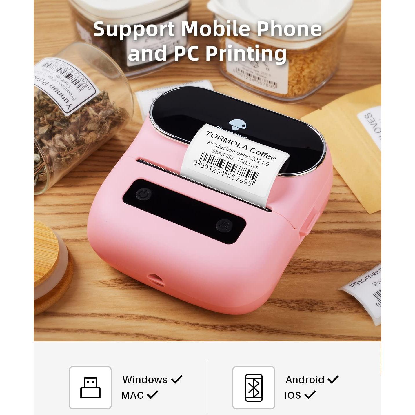 Impresora de Etiquetas Térmicas Phomemo M220 Rosa Inalámbrica