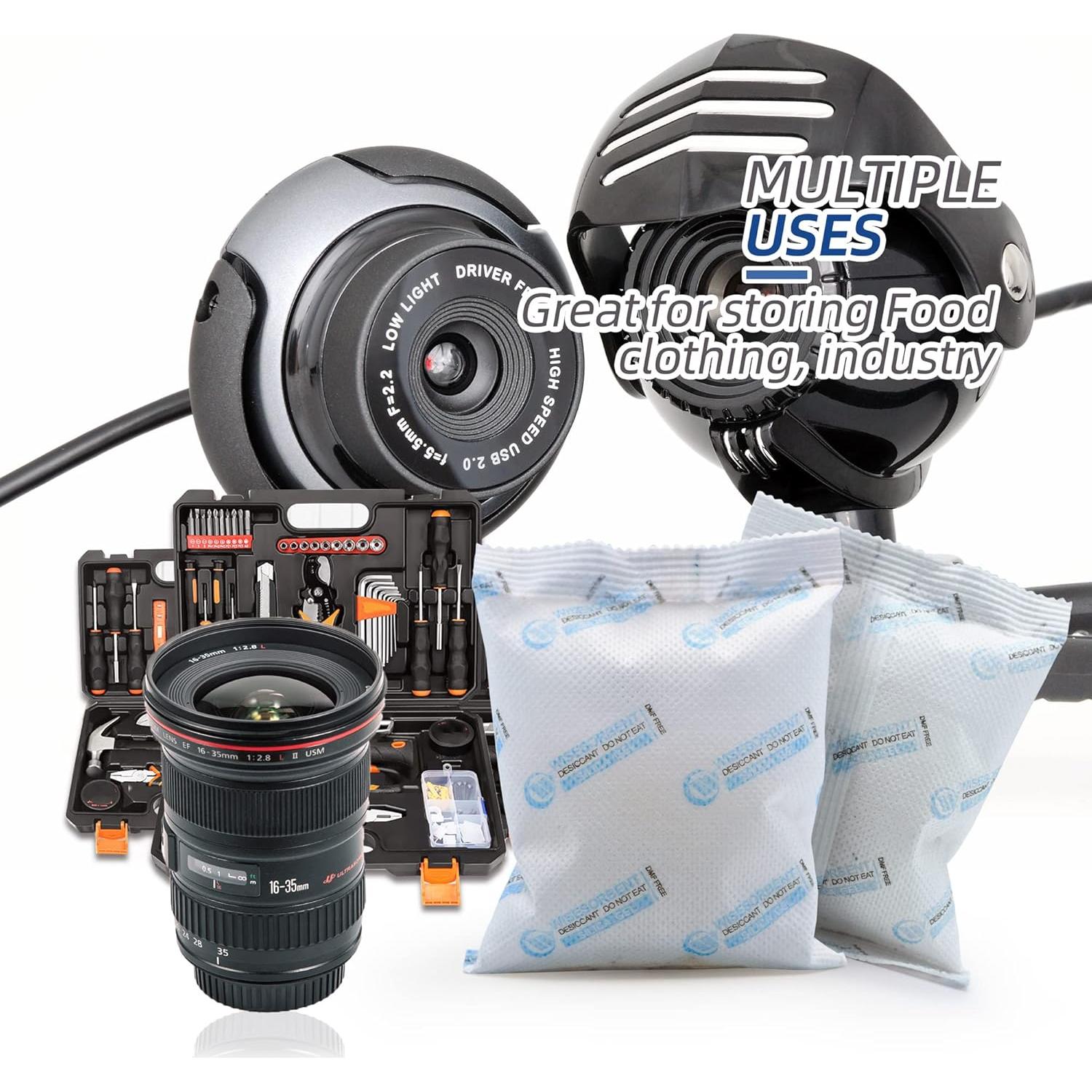 Paquete de Gel de Silica 2 Pcs 100g Wisesorbent - Absorbente de Humedad