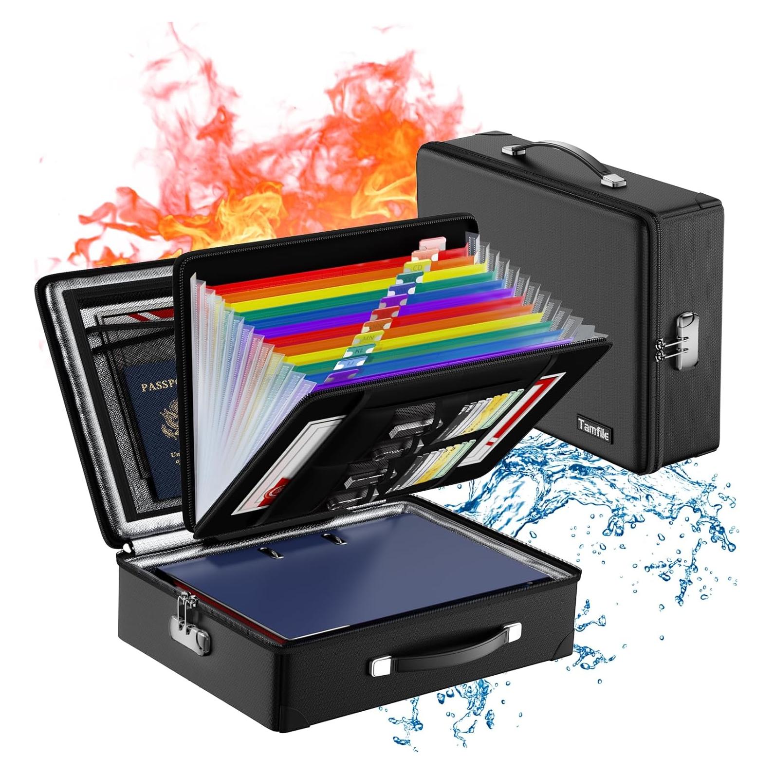 Caja de Documentos a Prueba de Fuego Tamfile 42x32cm Negra