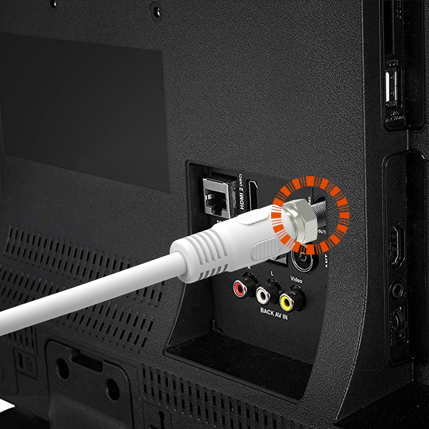 Cable Coaxial RG6 2 Unidades 30.48 cm Conectores F Macho