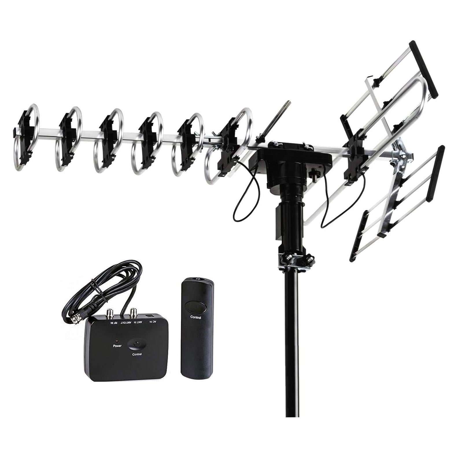 Antena Exterior Five Star HD TV 200 Millas Rotativa 360°
