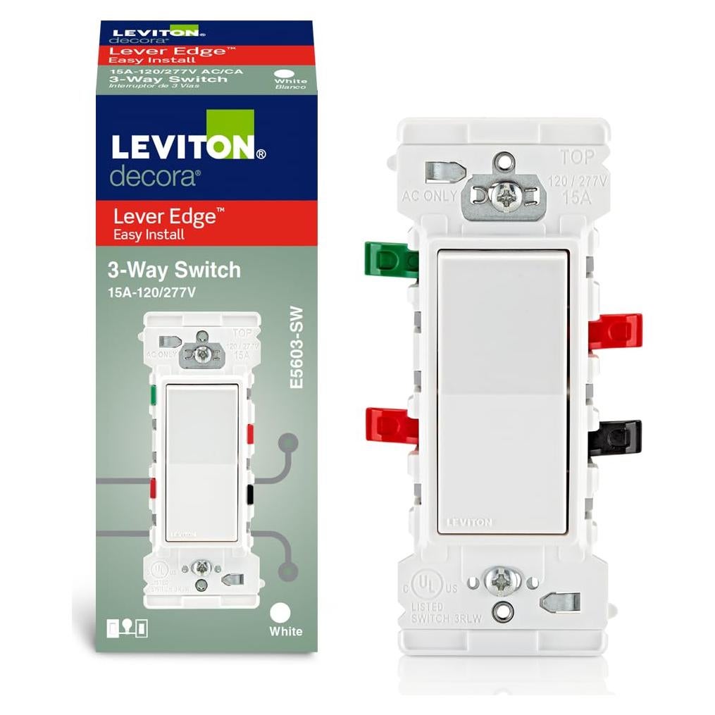 Interruptor de Palanca Leviton E5603-SW 15A Blanco
