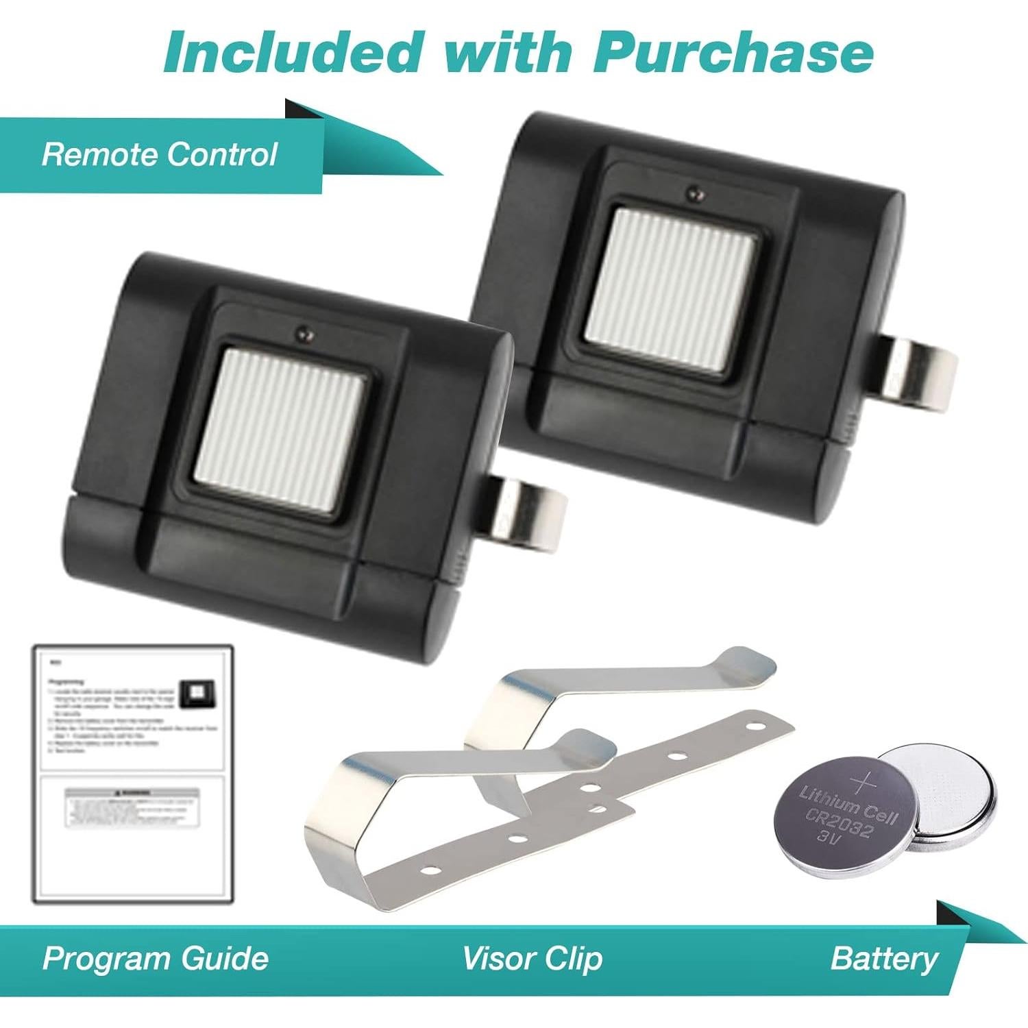 2X Control Remoto de Puerta de Garaje Stanley 1050 310MHz