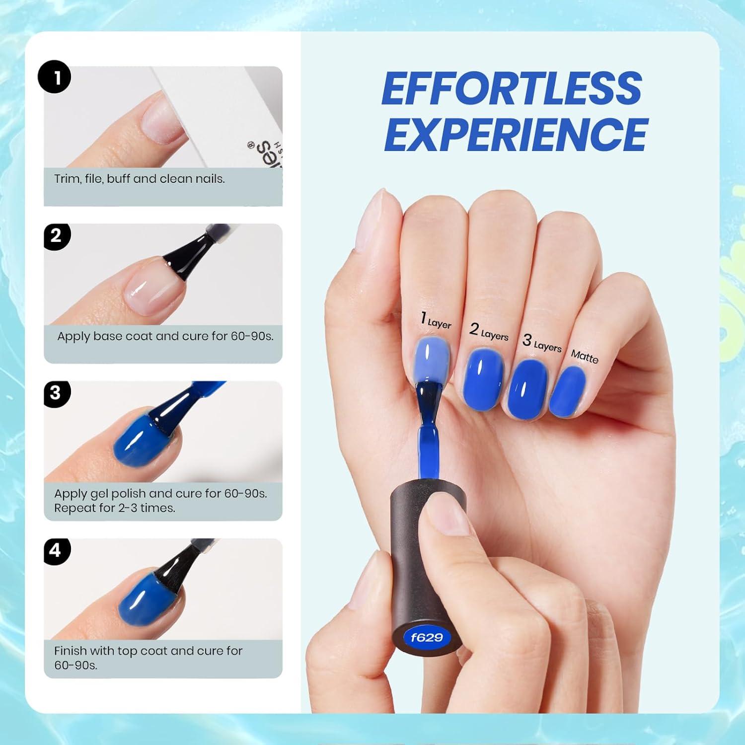 Kit de Esmalte de Uñas Jelly Gel Beetles 6 Colores Verano