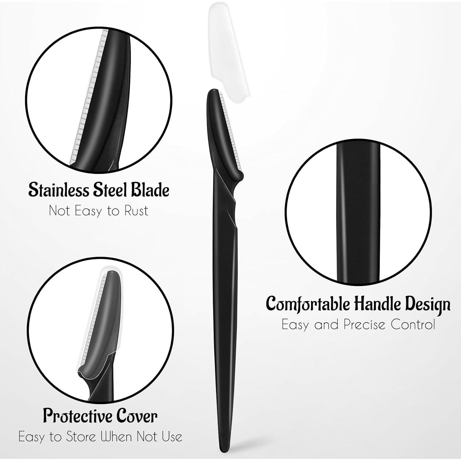 Juego de 16 Cuchillas Faciales Multipropósito JHZMCRX - Negro