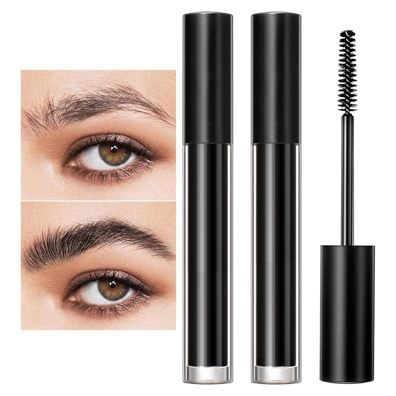 Gel Fijador de Cejas Negro DAGEDA - Resistente al Agua, 2 Unidades