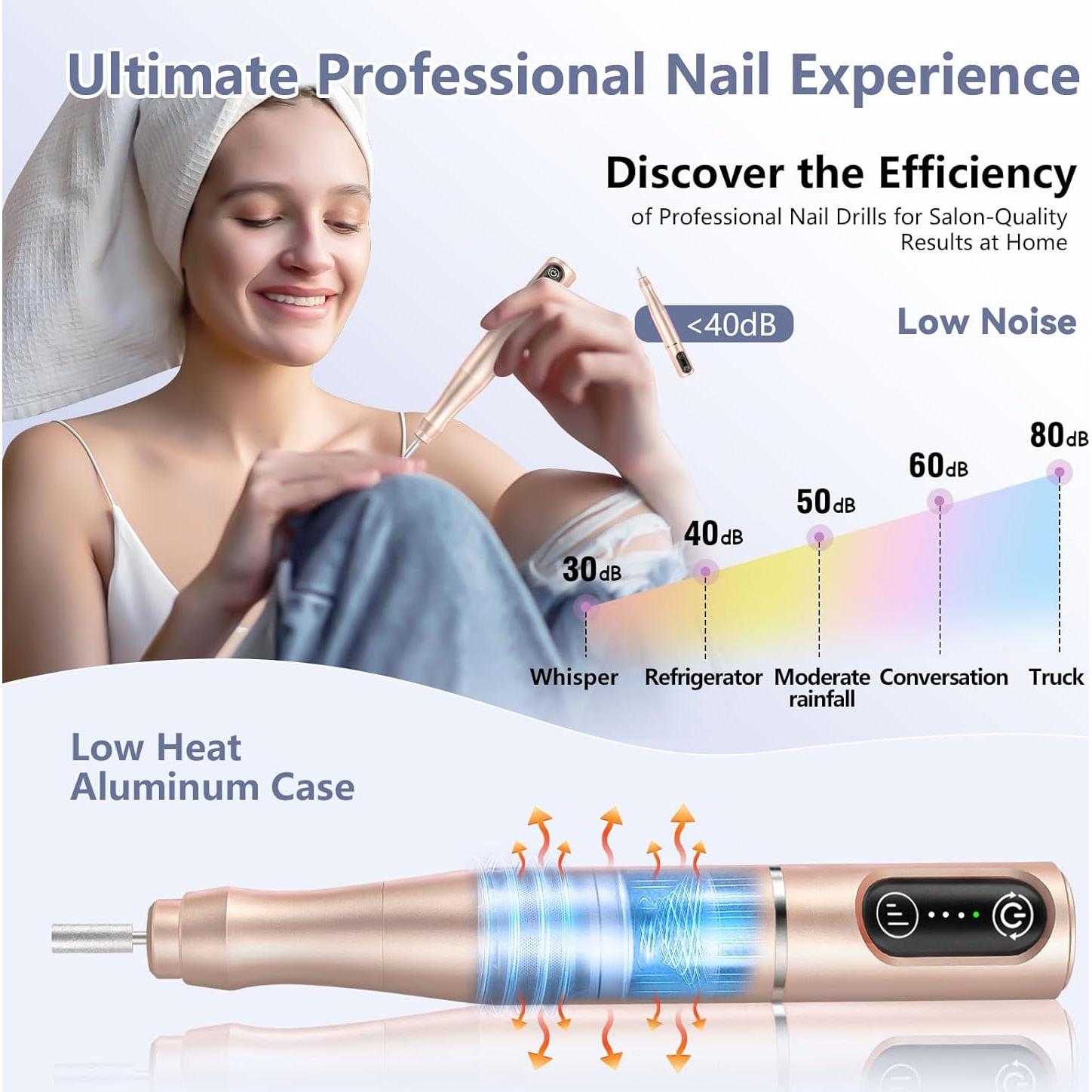 Kit de Lima Eléctrica Inalámbrica TUOBEO M109 con 11 Puntas